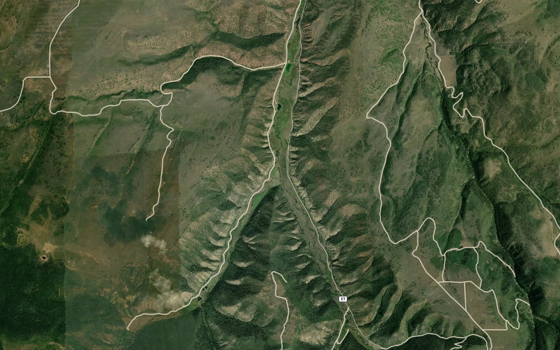 Satellite map of the West Miller Creek