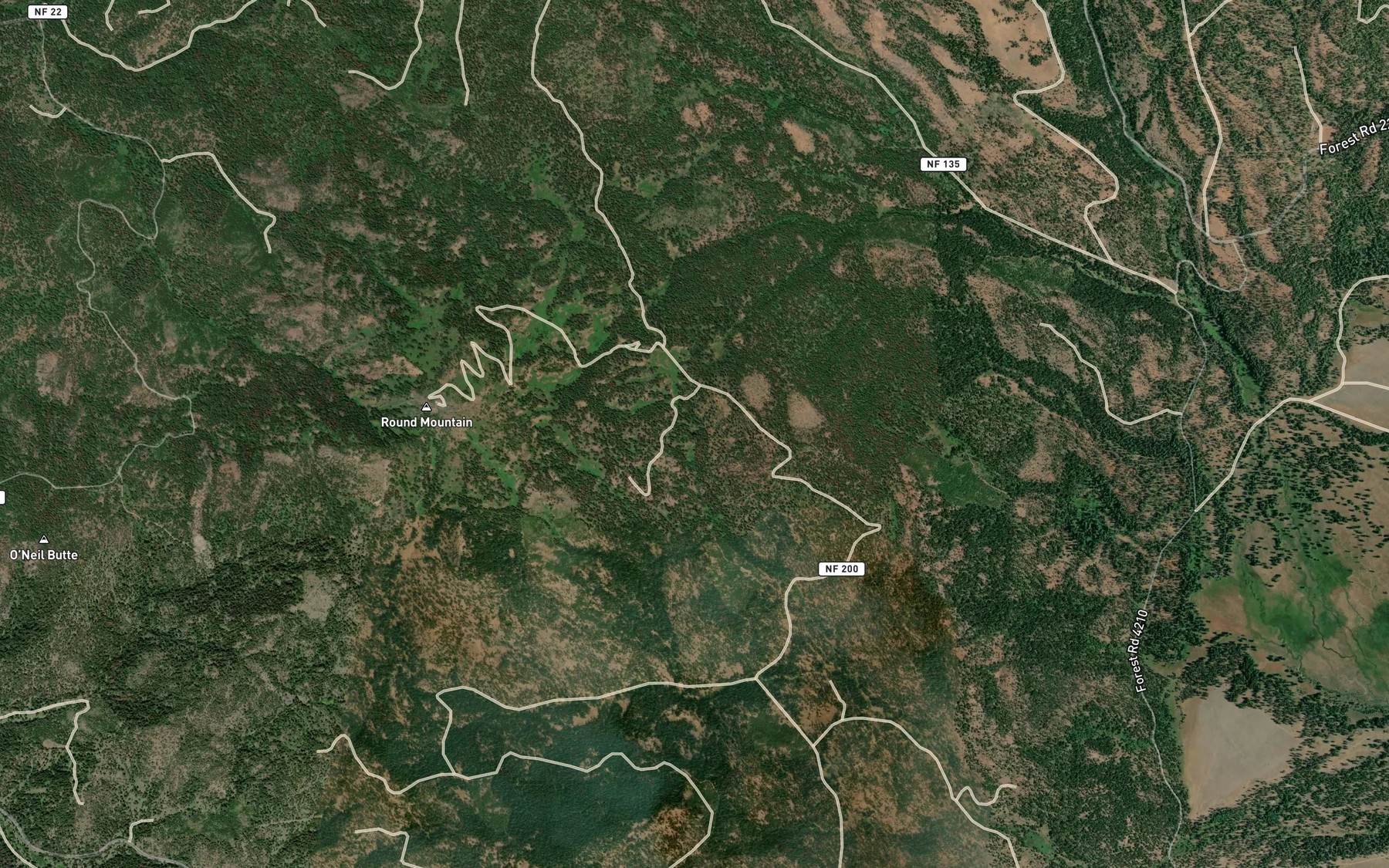Satellite map of the Cram Reservoir