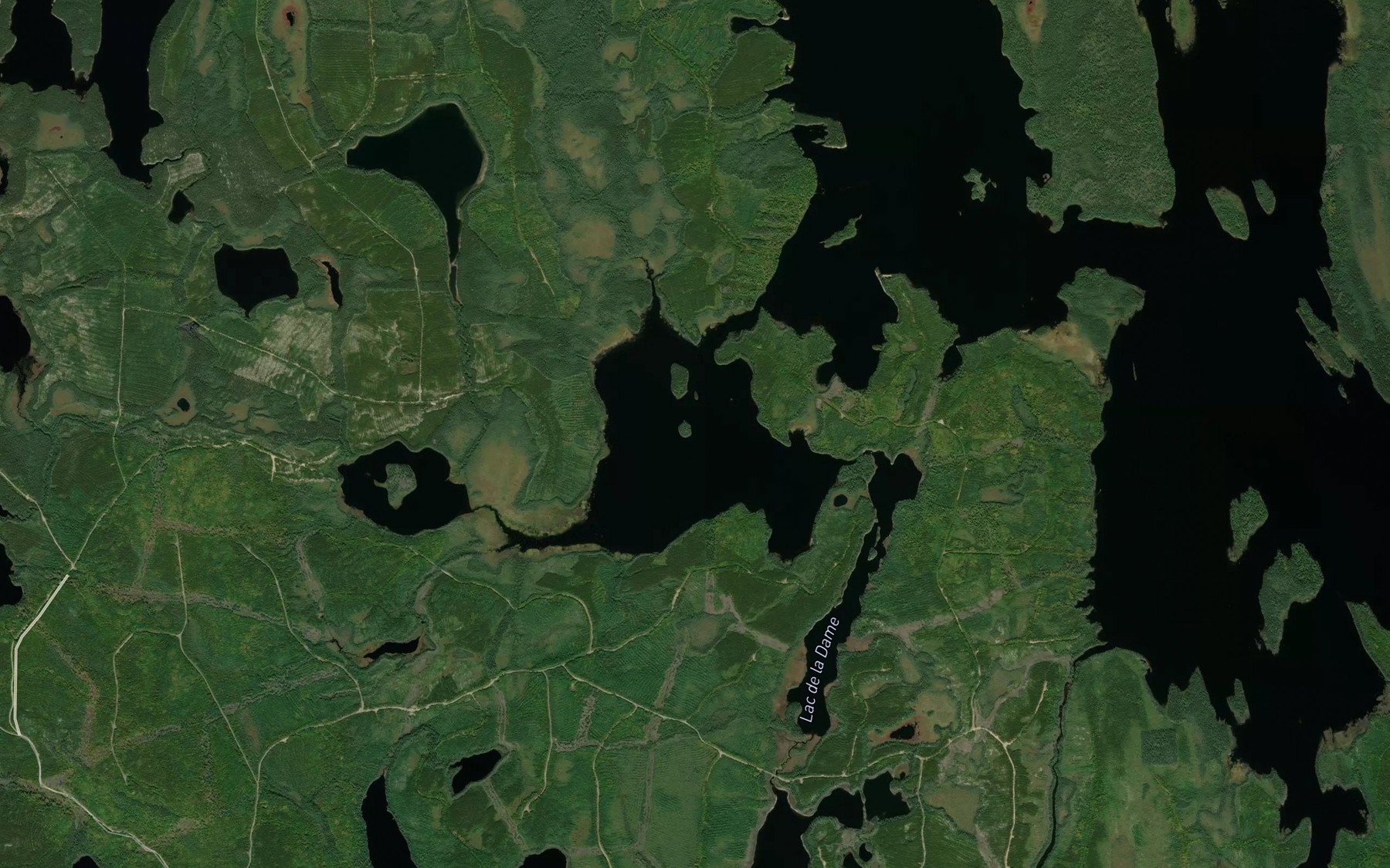 Satellite map of the Lac du Camp