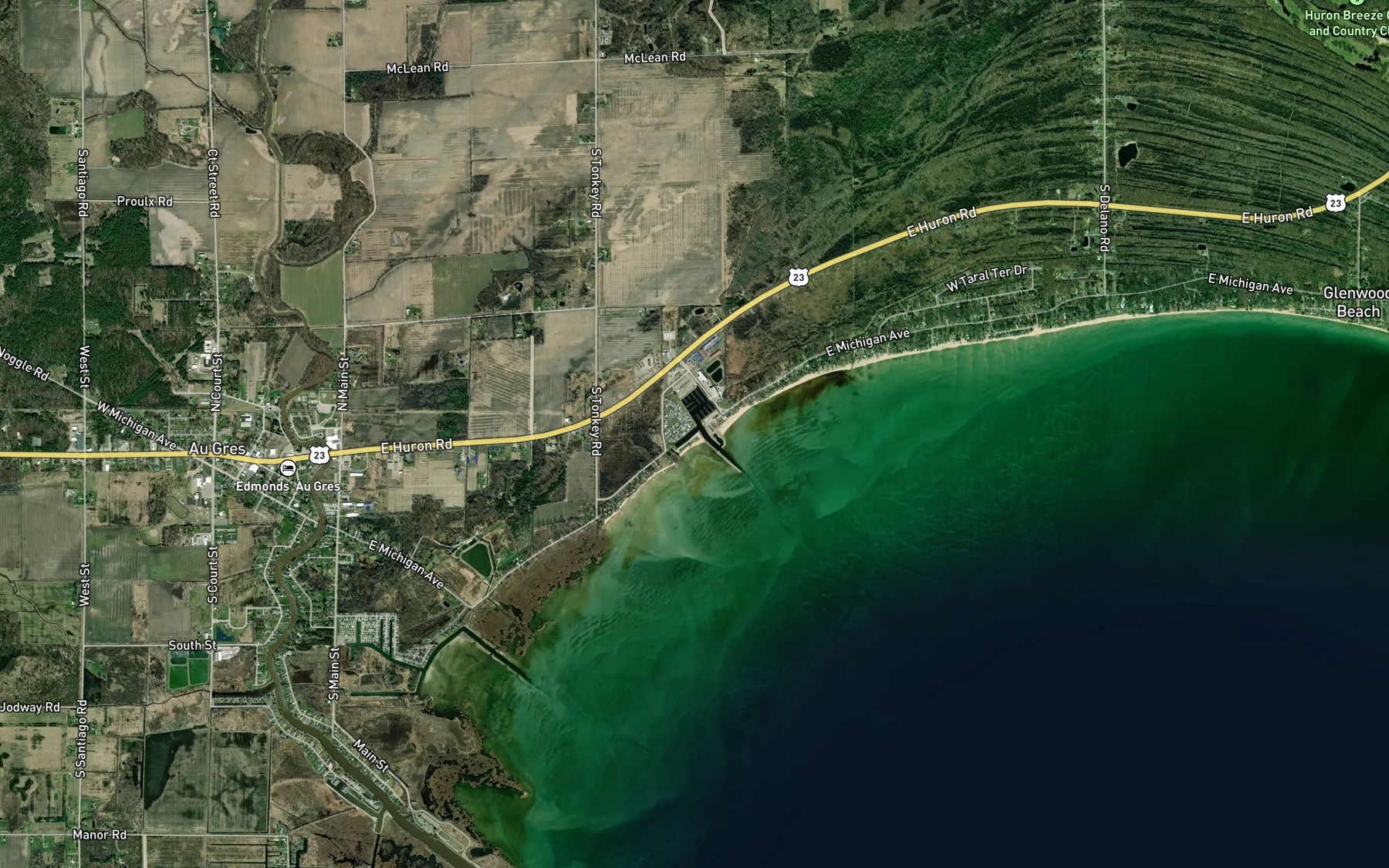 Satellite map of the Roberts Drain