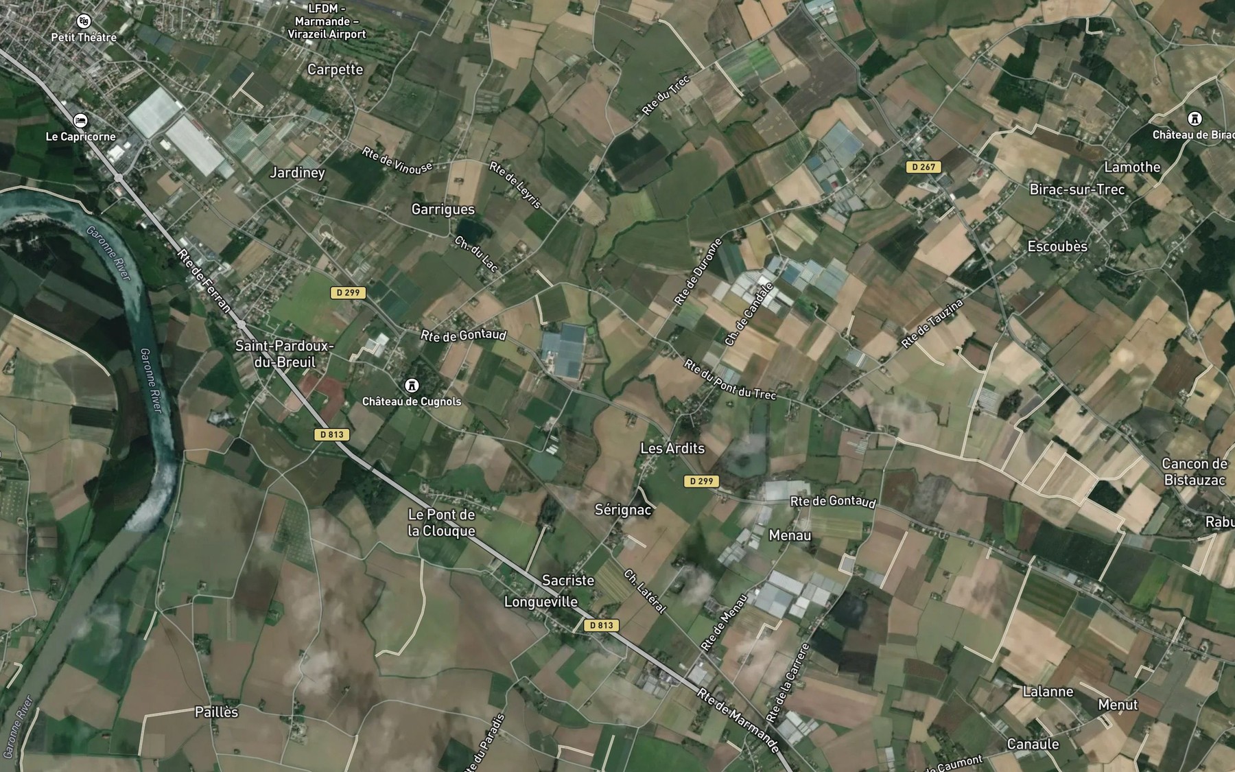 Satellite map of the Trec
