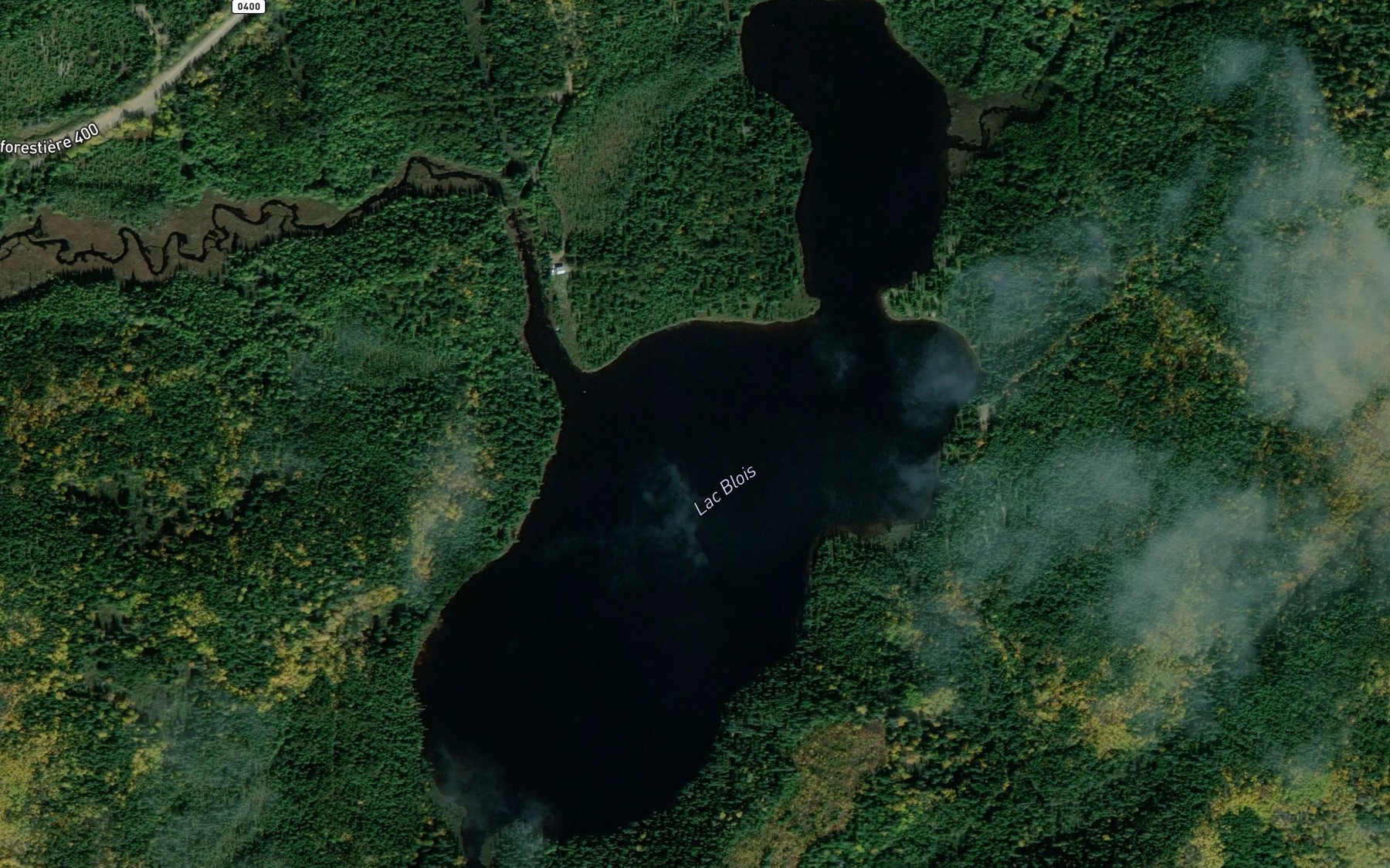 Satellite map of the Lac Blois
