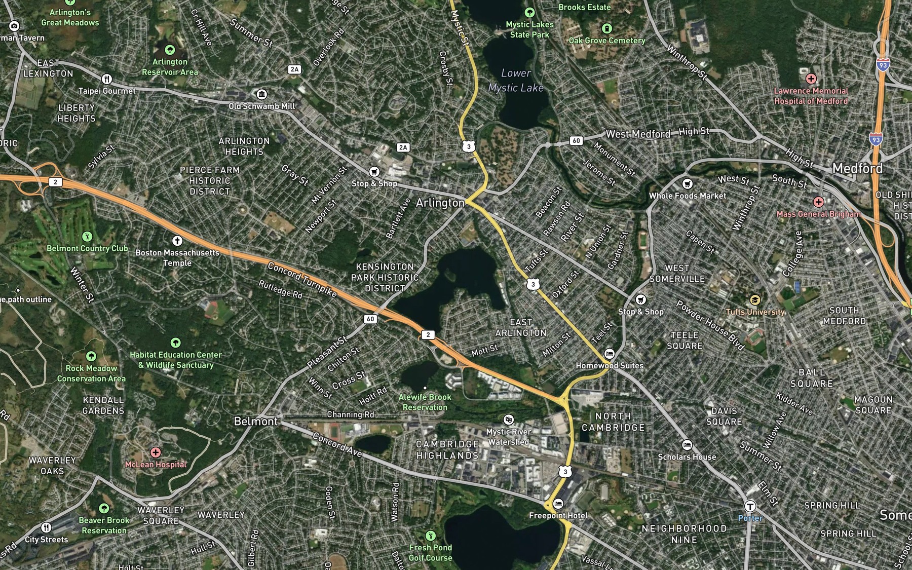 Satellite map of the Spot 3