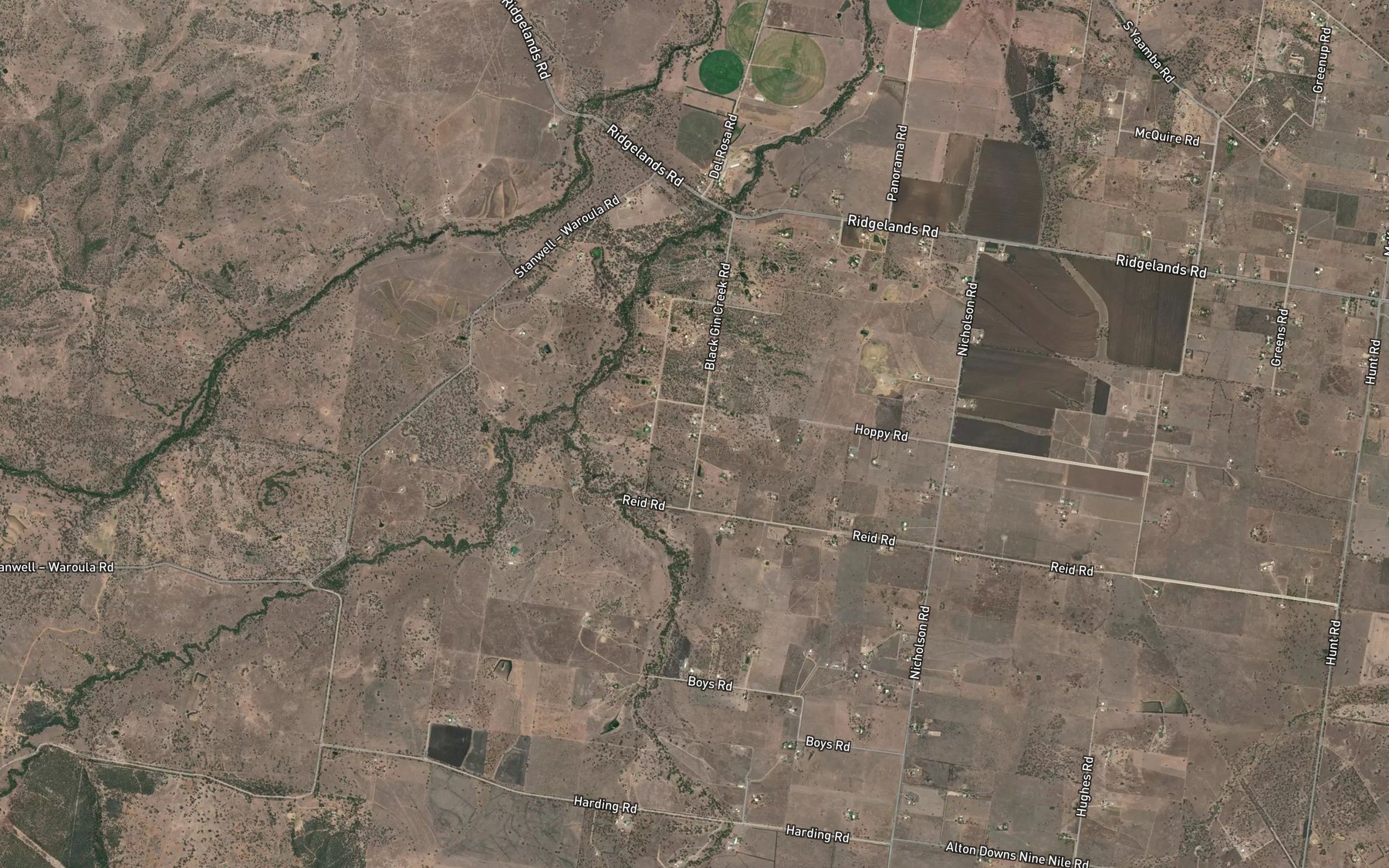 Satellite map of the Deep Creek