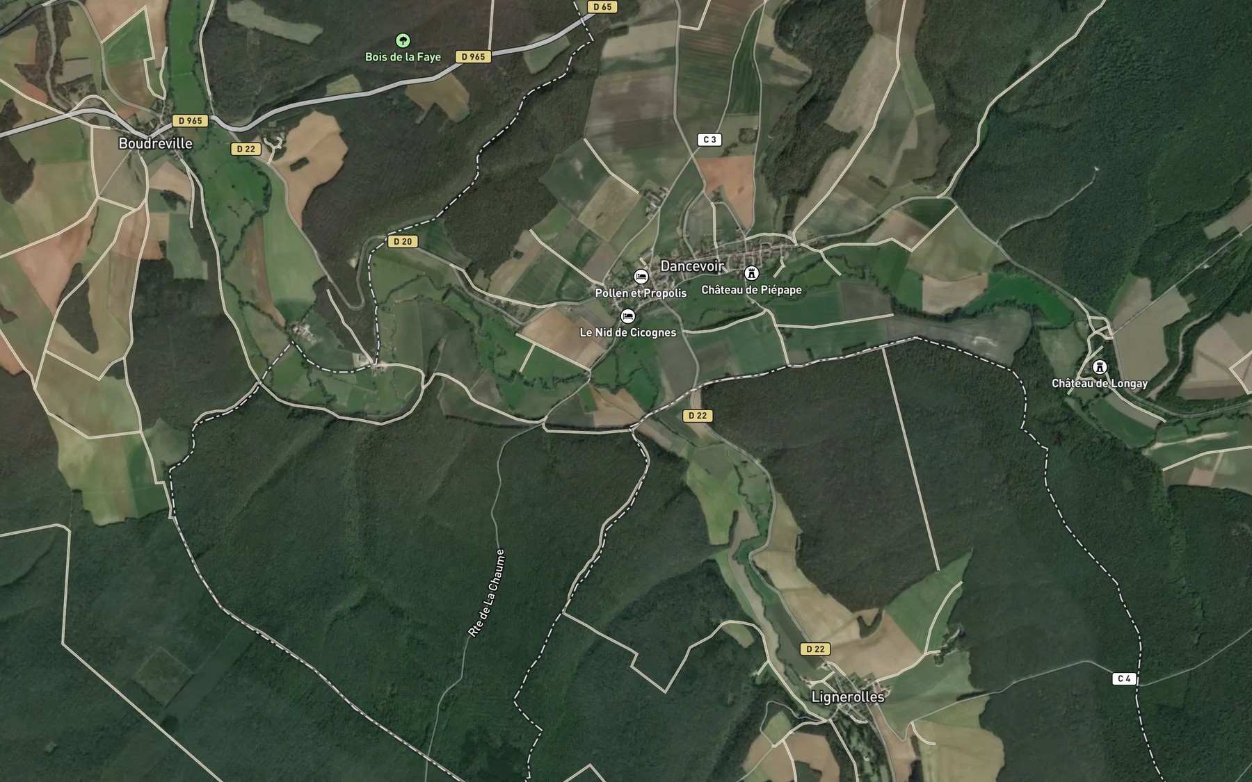 Satellite map of the Aubette