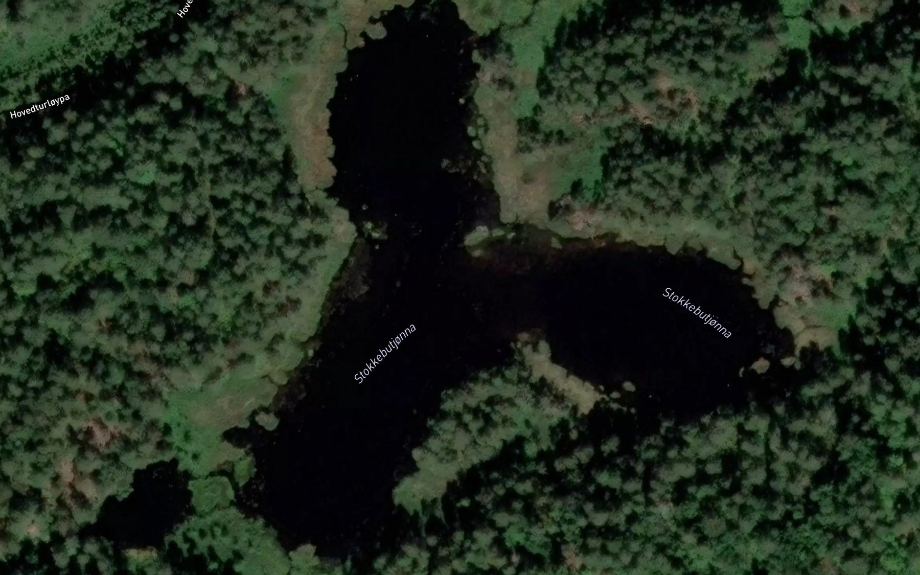Satellite map of the Stokkebuvatnet