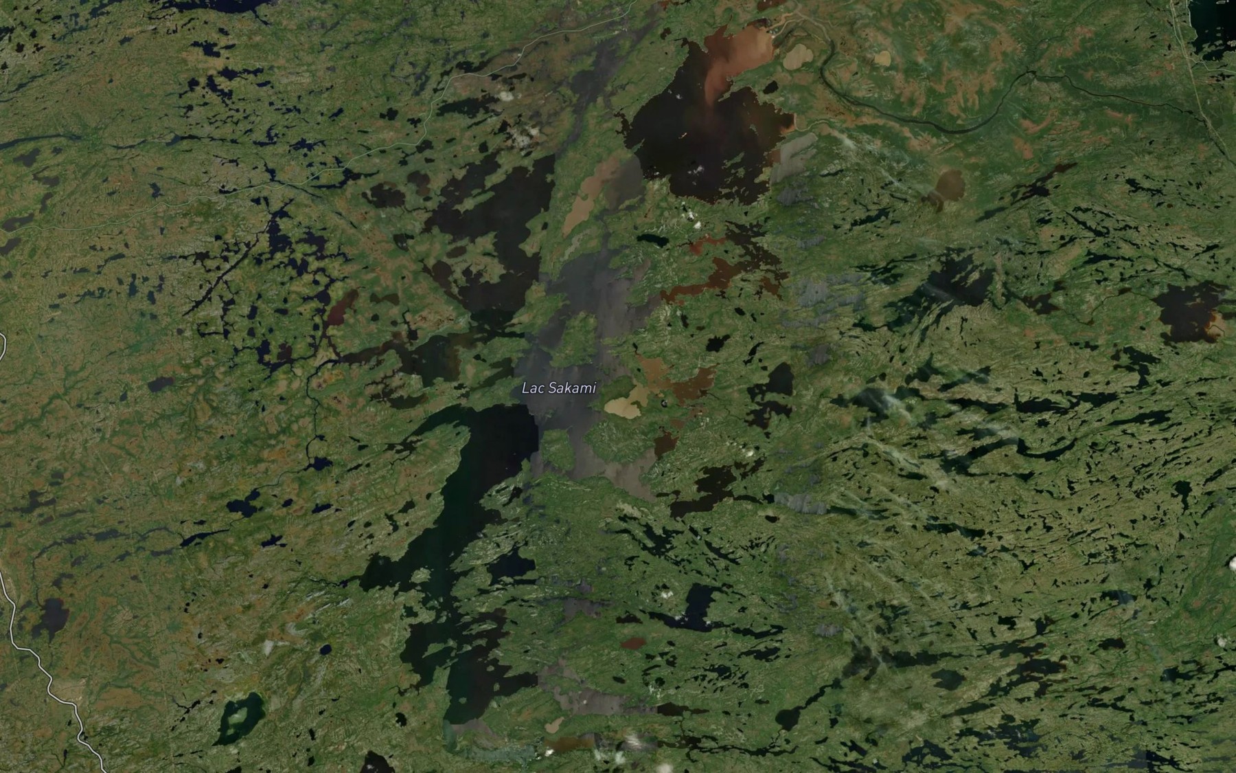 Satellite map of the Lac Sakami