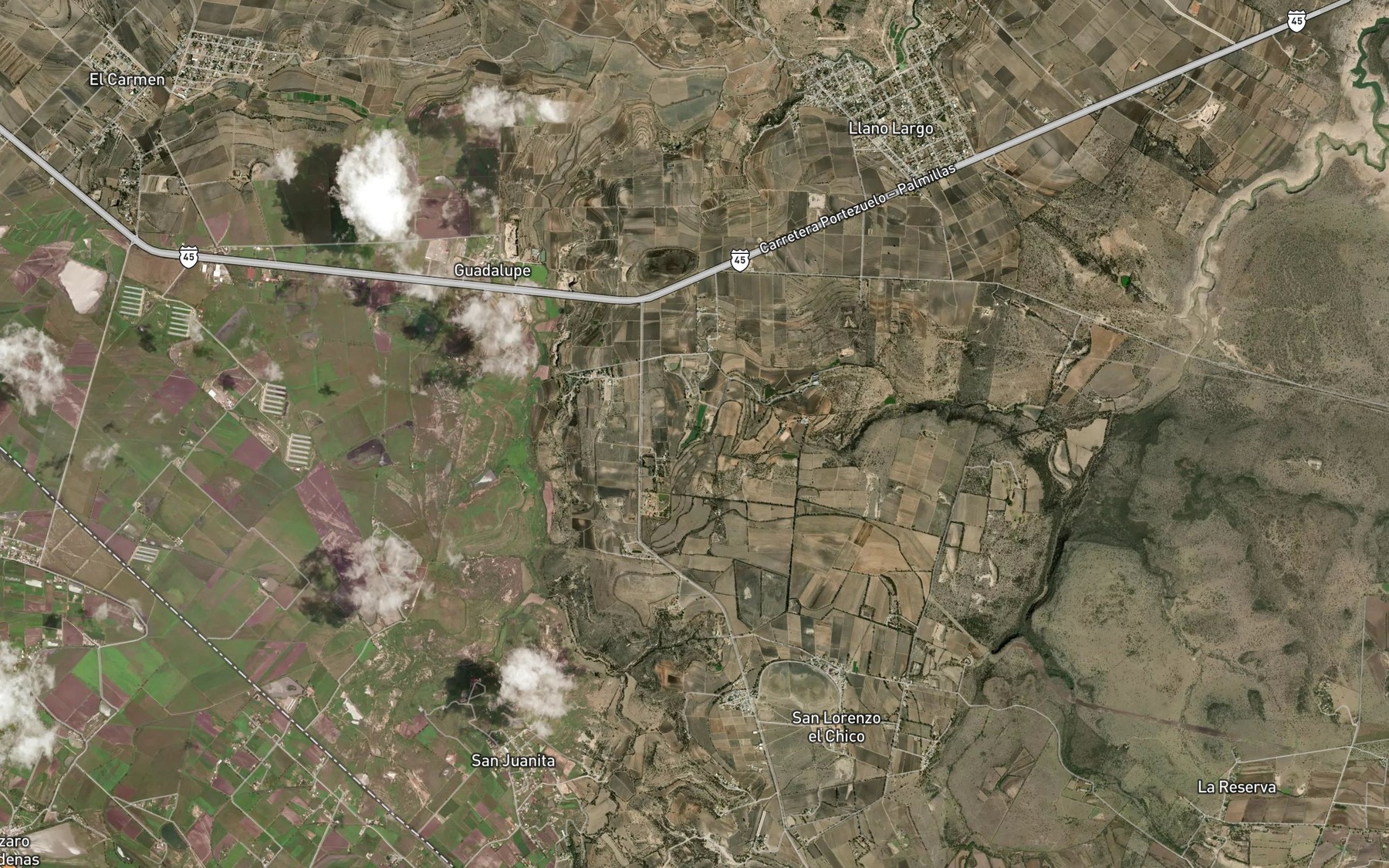 Satellite map of the El Paye
