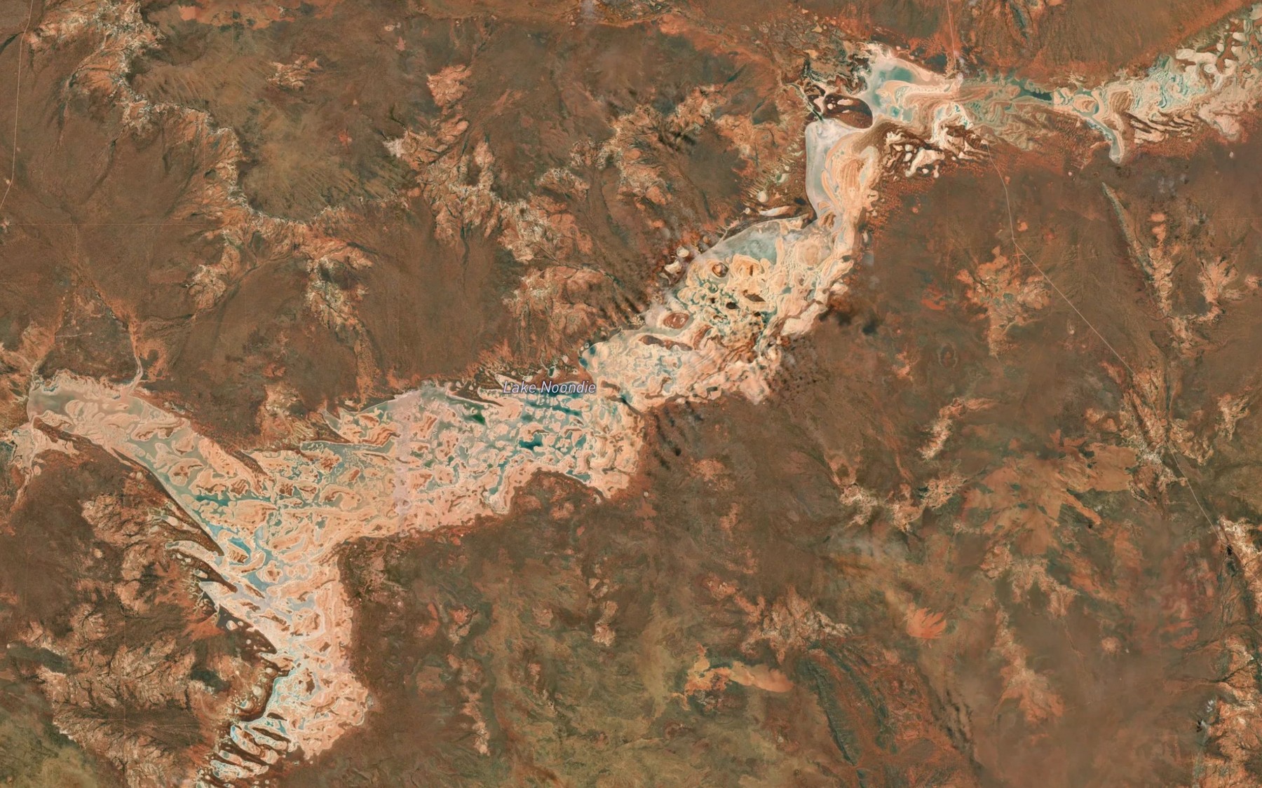 Satellite map of the Lake Noondie