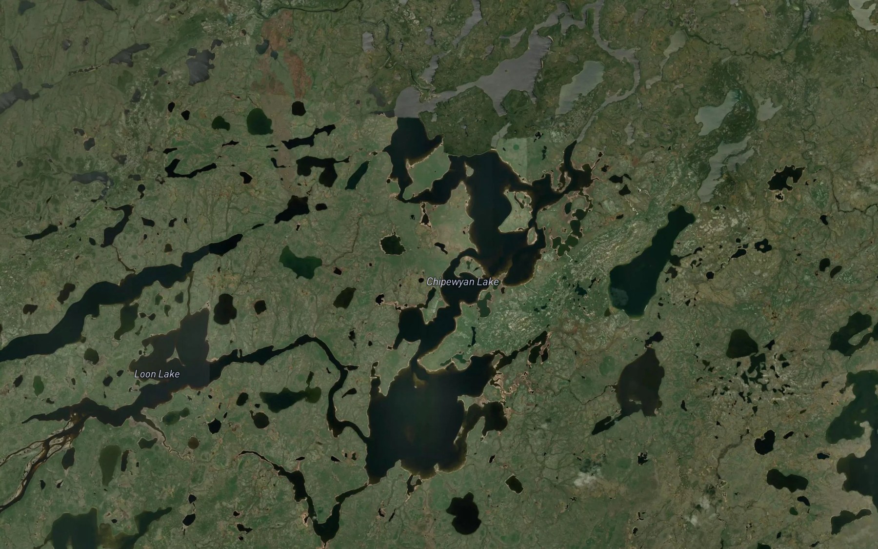 Satellite map of the Chipewyan Lake