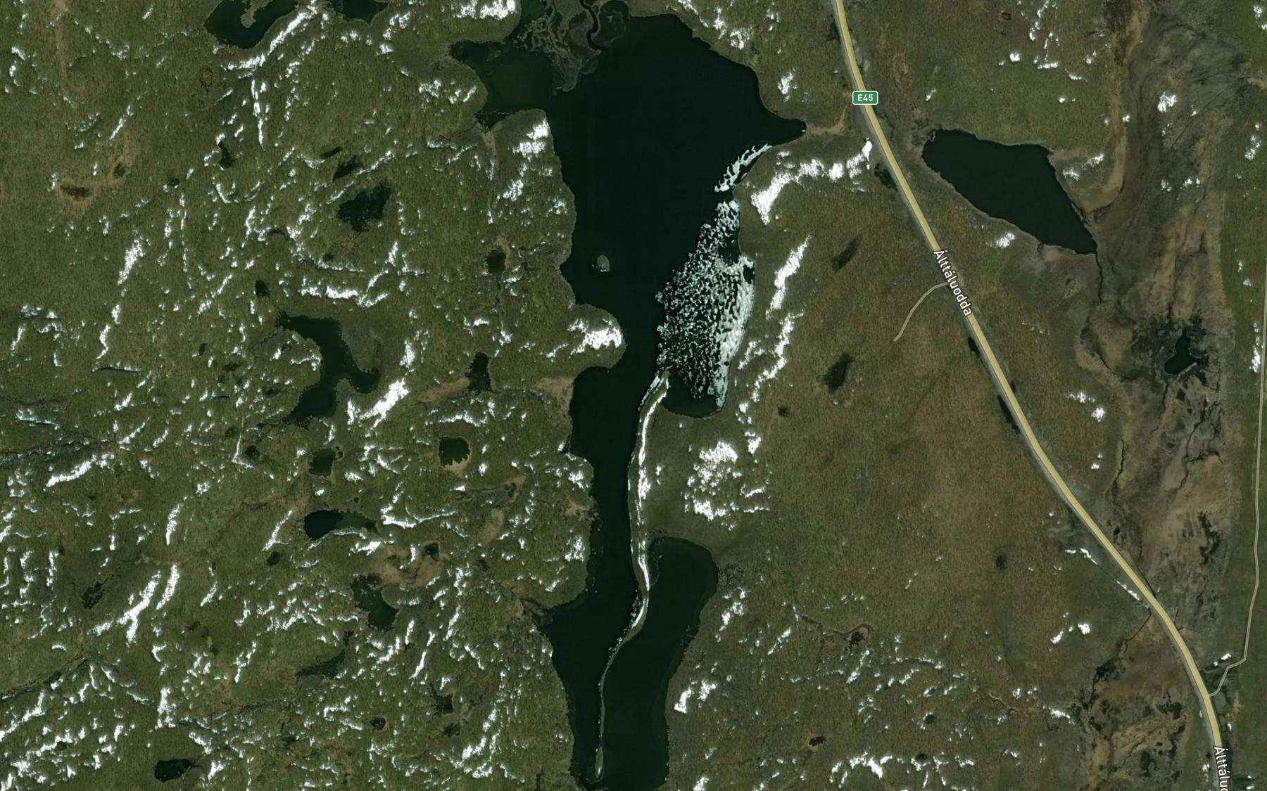Satellite map of the Vuovdejavri