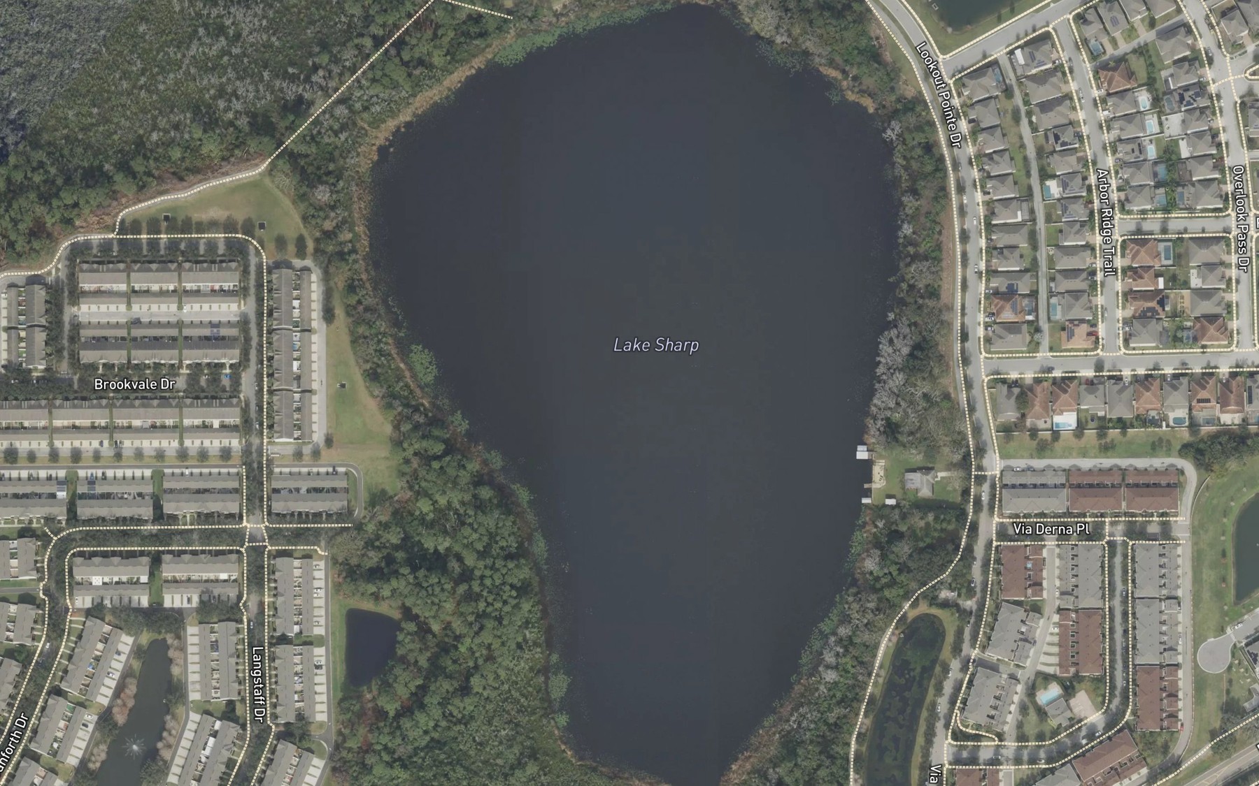 Satellite map of the Lake Sharpe
