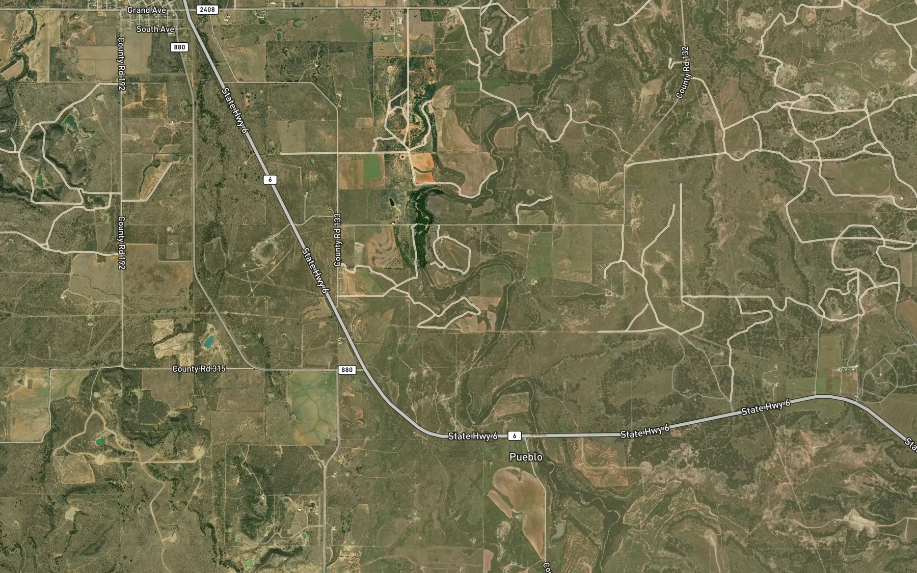 Satellite map of the Eubanks Creek