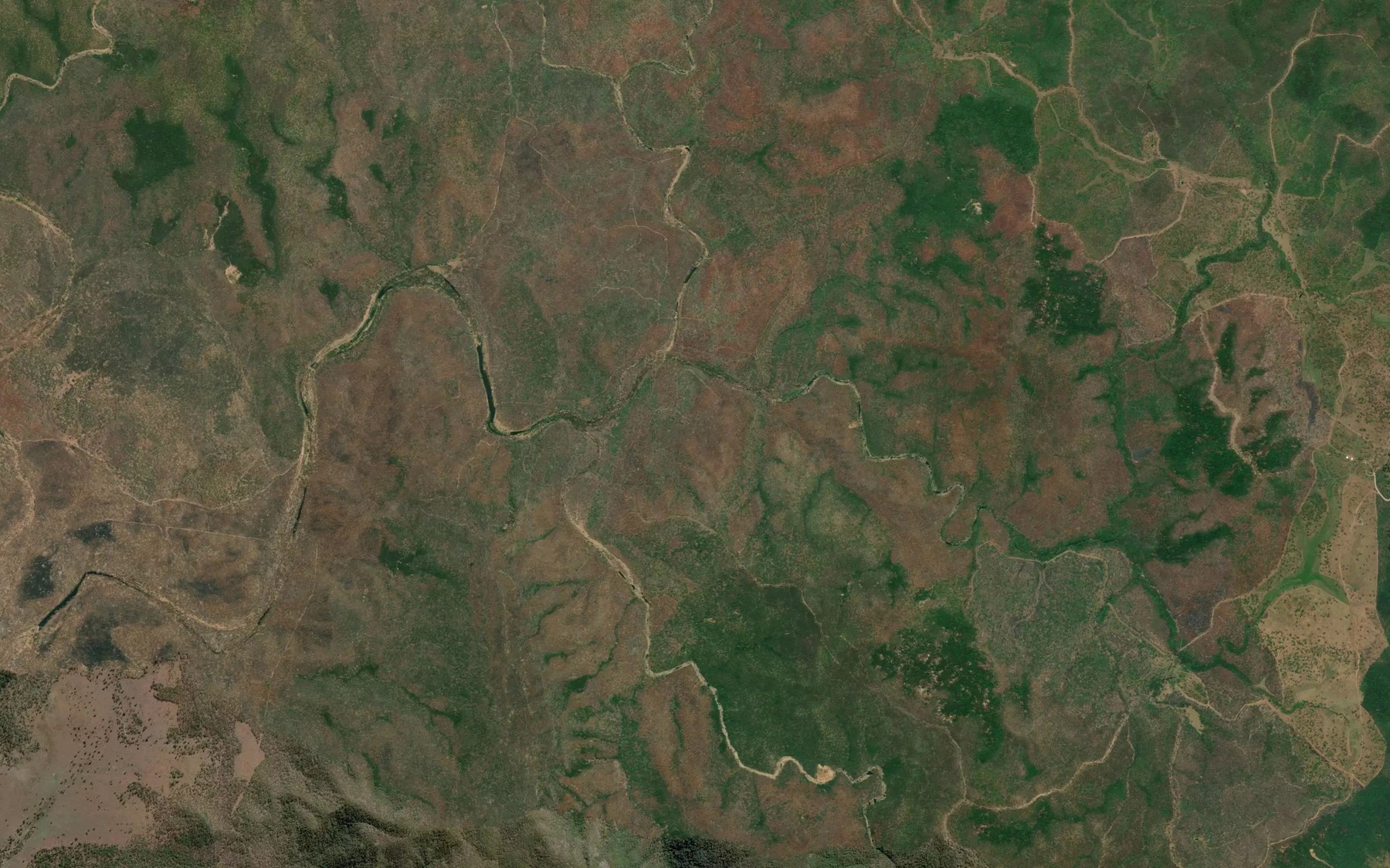 Satellite map of the Tableland Creek