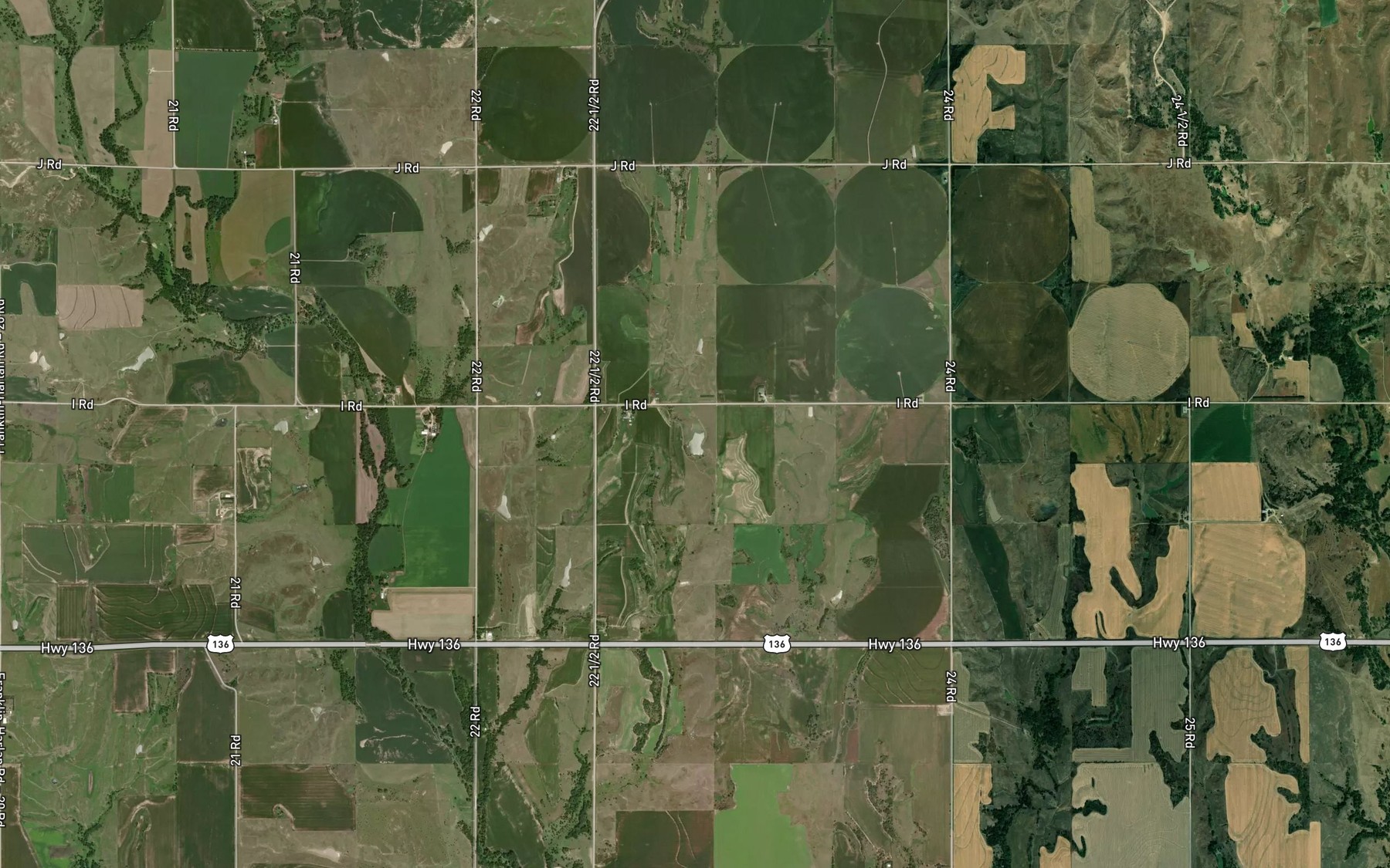 Satellite map of the Saathoff Reservoir