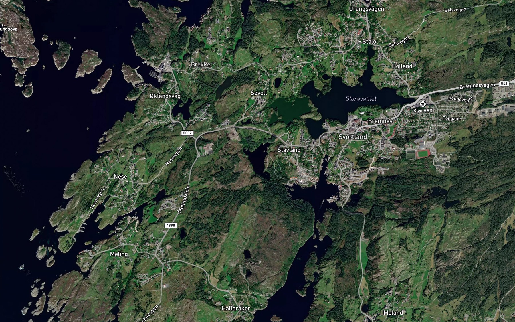 Satellite map of the Ulvsvatnet