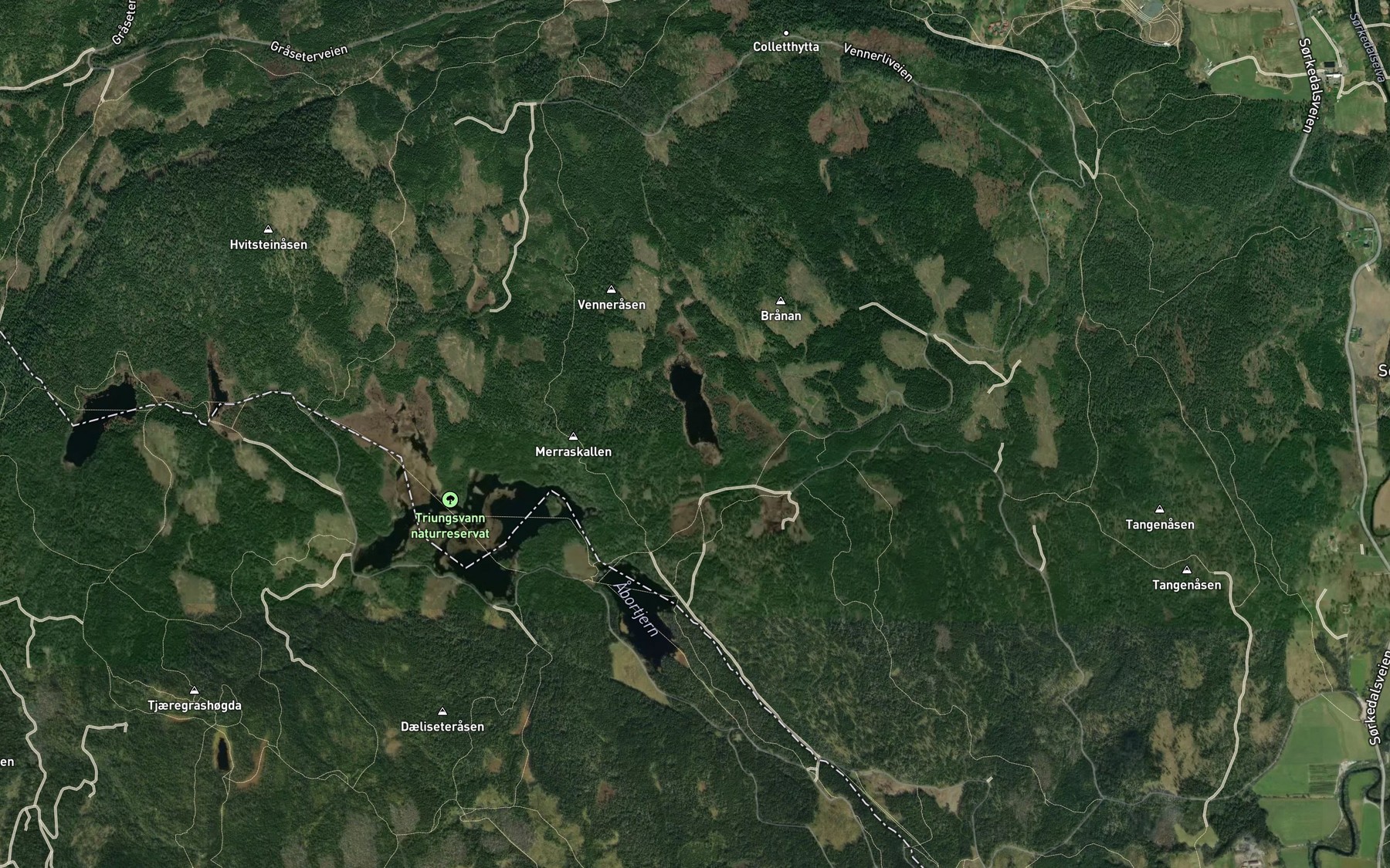 Satellite map of the Blekkevatnet