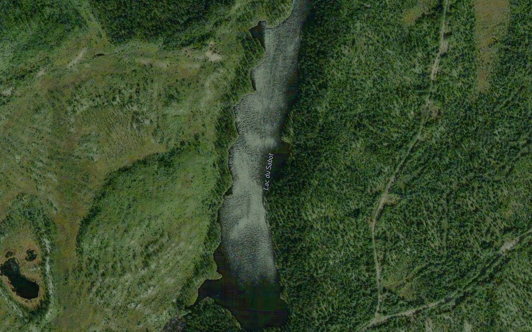 Satellite map of the Lac du Sabot