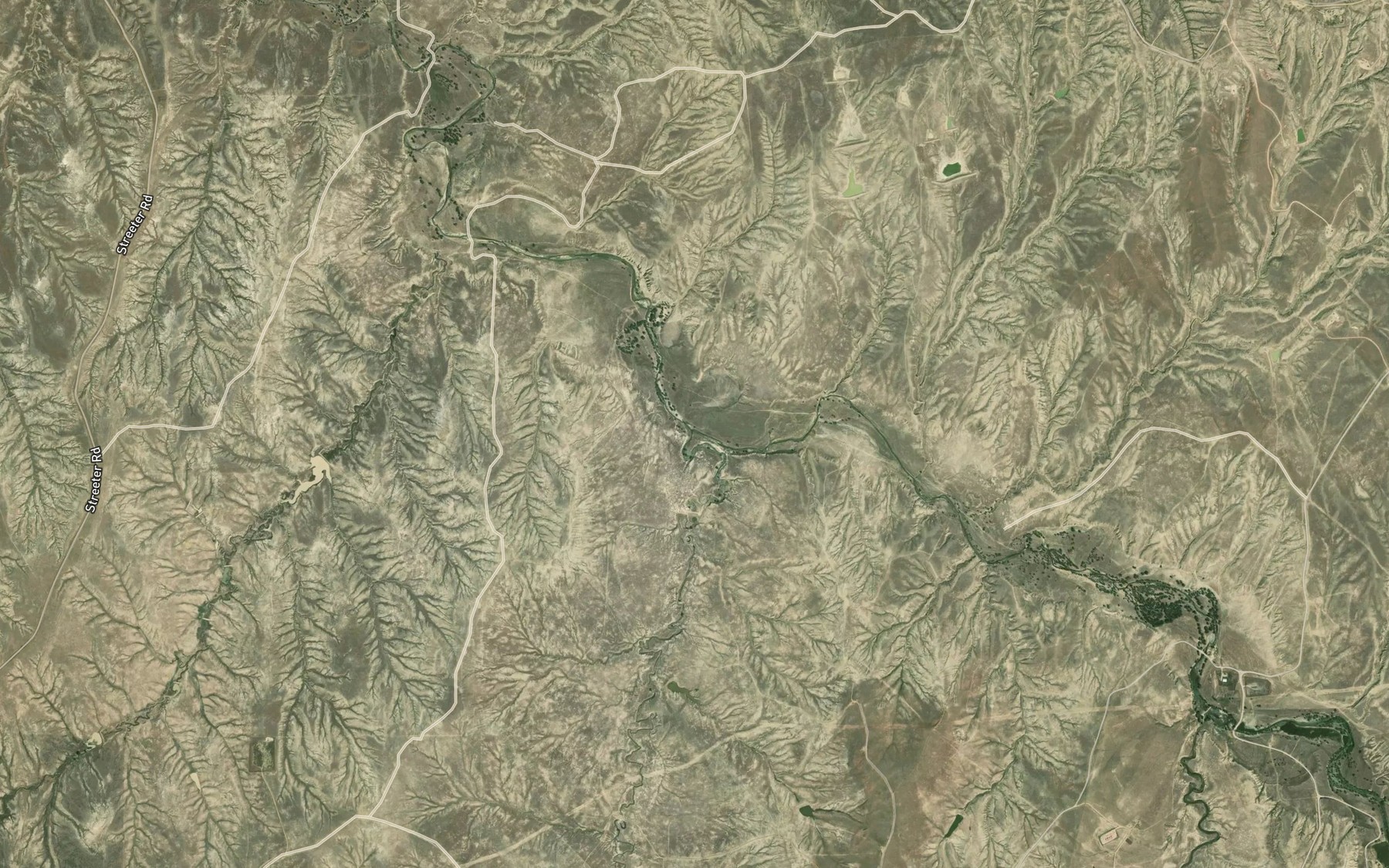 Satellite map of the Horse Creek