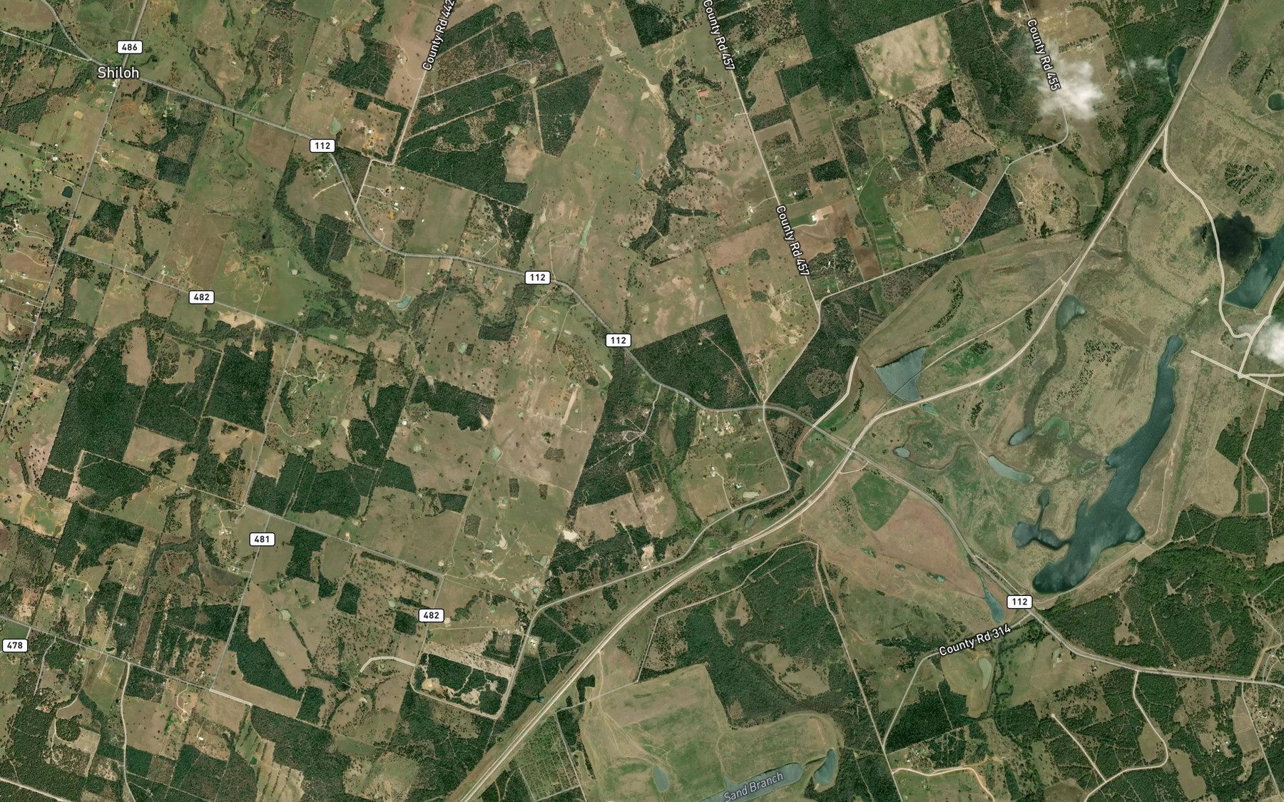 Satellite map of the Knight Branch