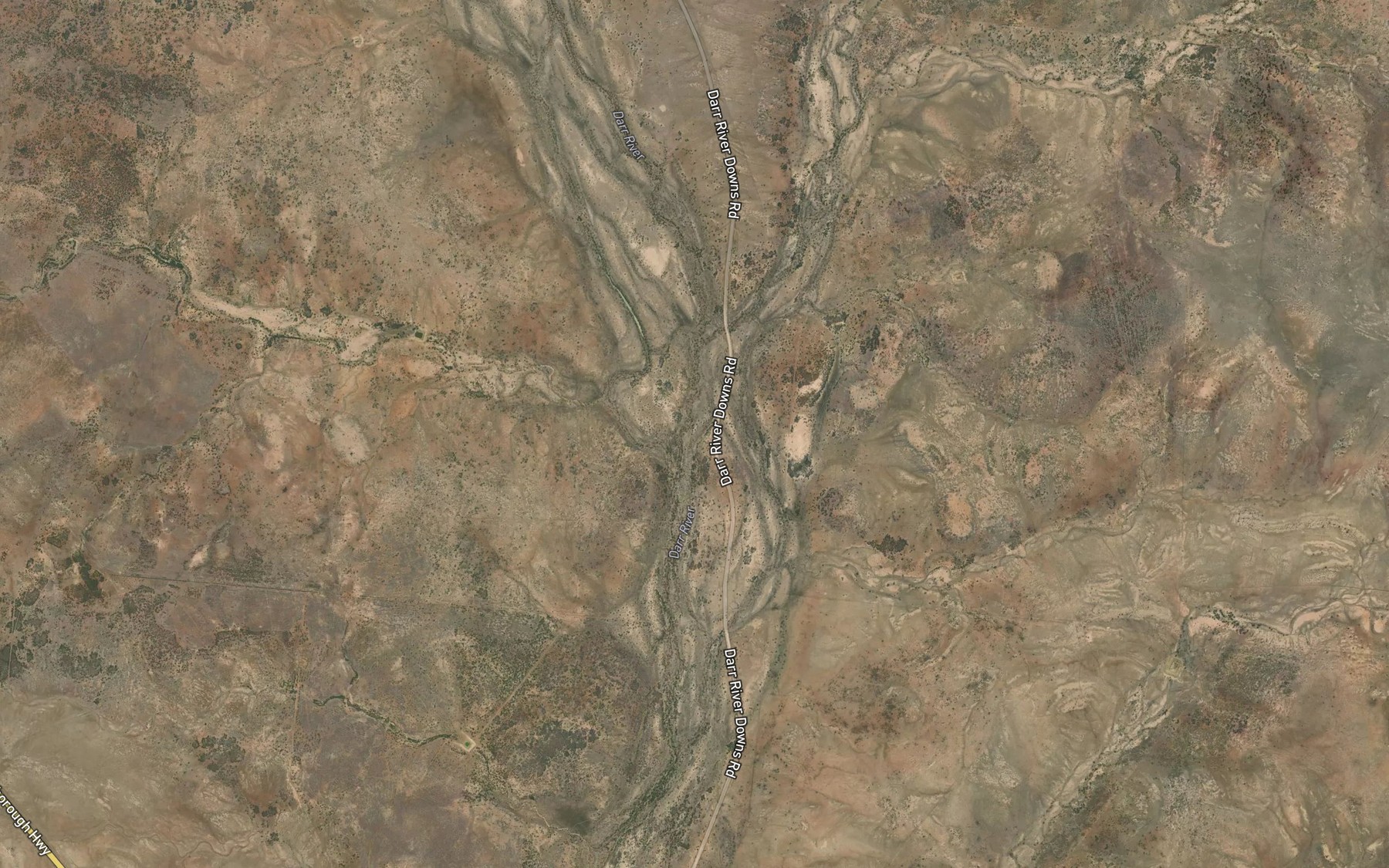 Satellite map of the Emu Creek