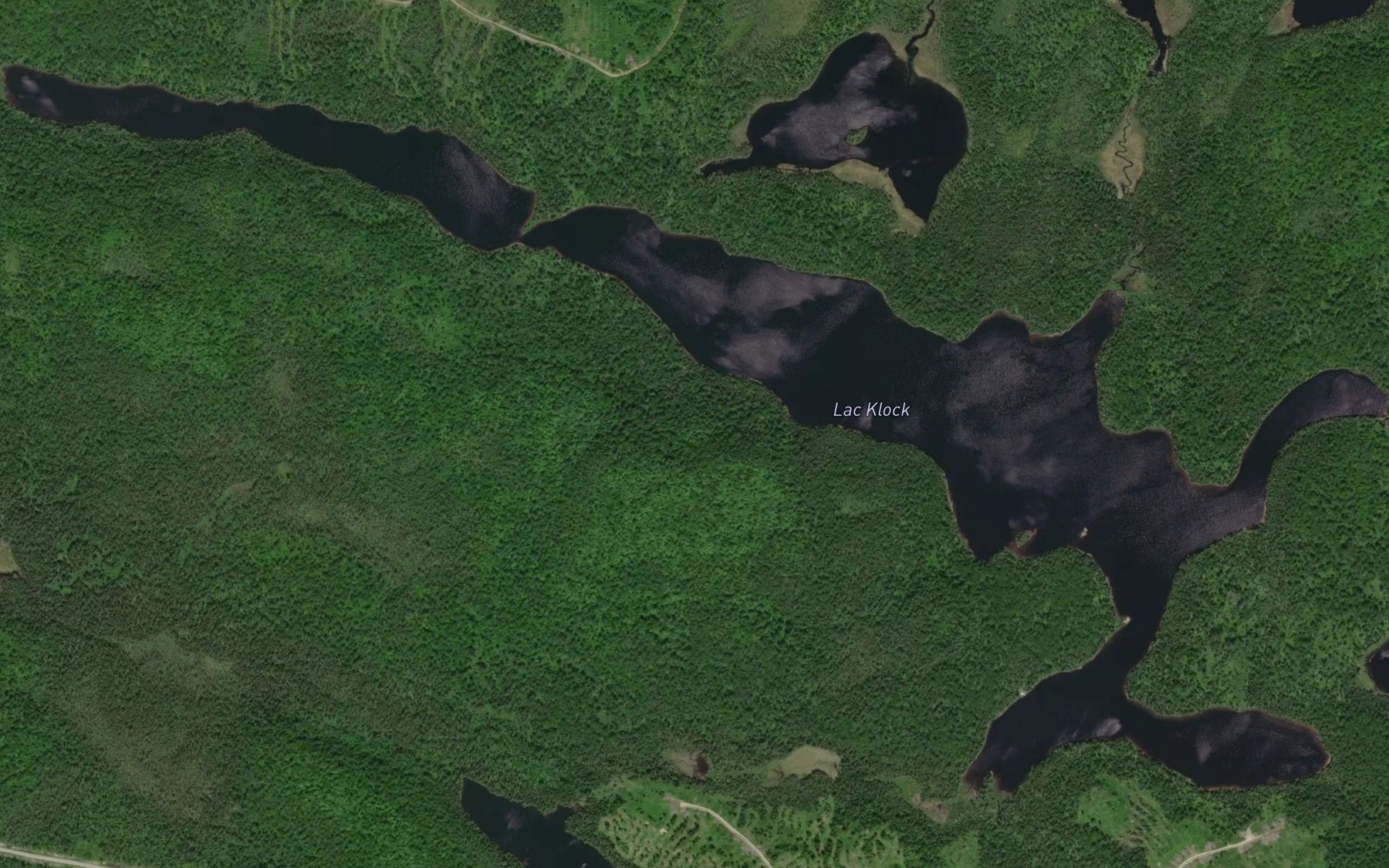 Satellite map of the Lac Klock