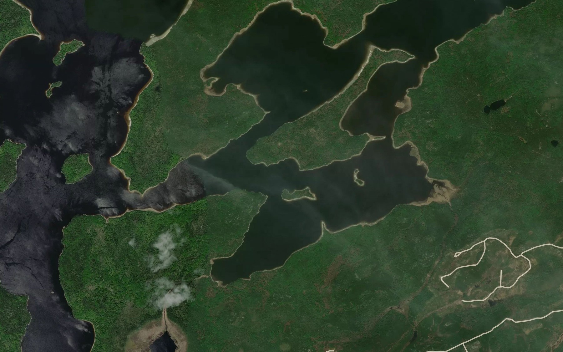 Satellite map of the Burntwood Bay