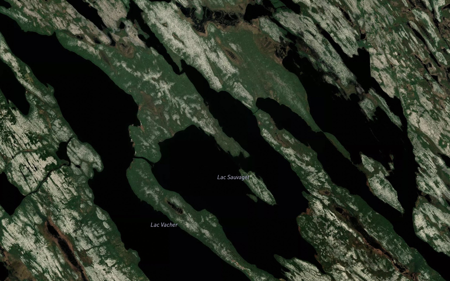 Satellite map of the Lac Sauvaget