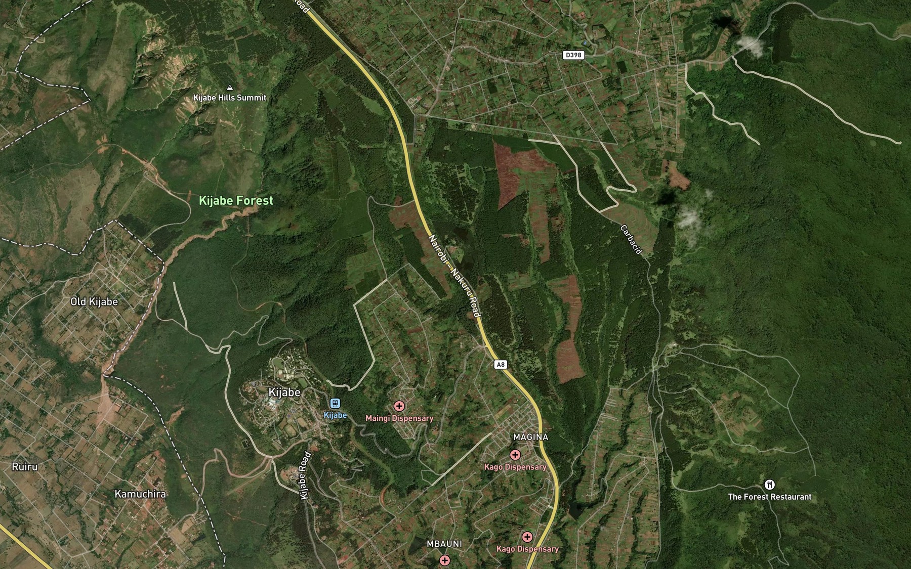 Satellite map of the Kiamara