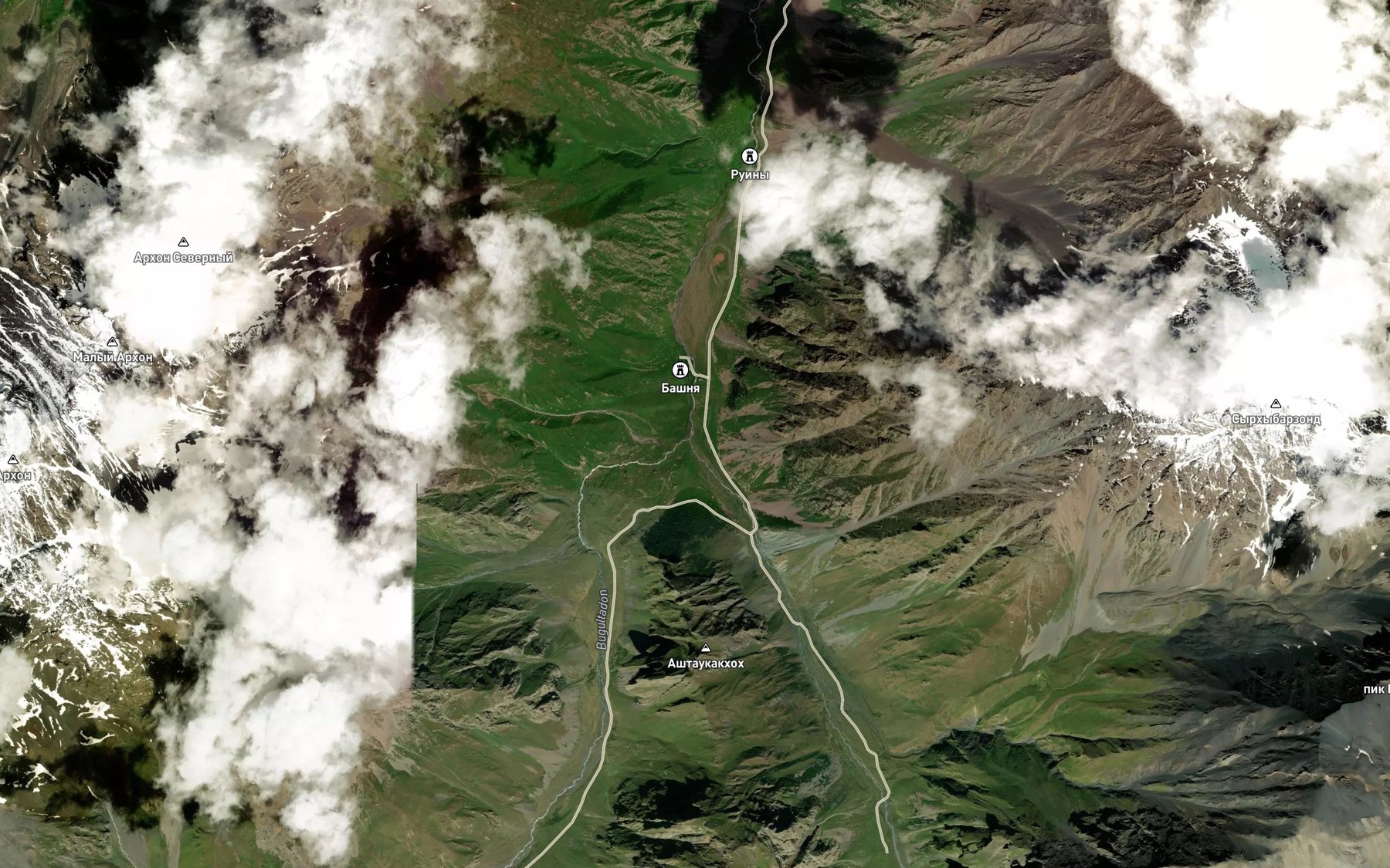 Satellite map of the Bugul'todon