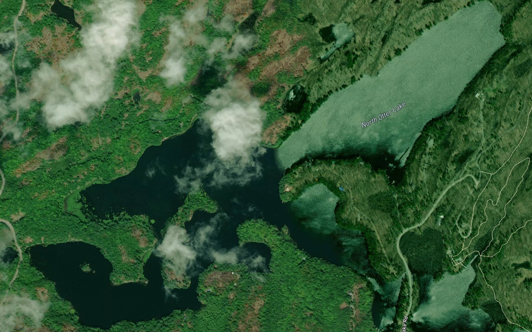 Satellite map of the North Otter Lake