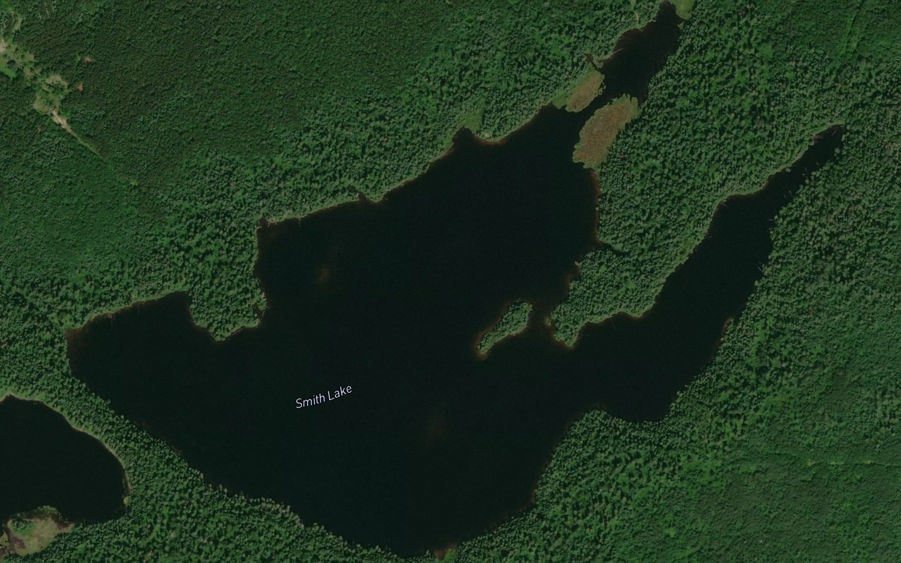 Satellite map of the Smith Lake