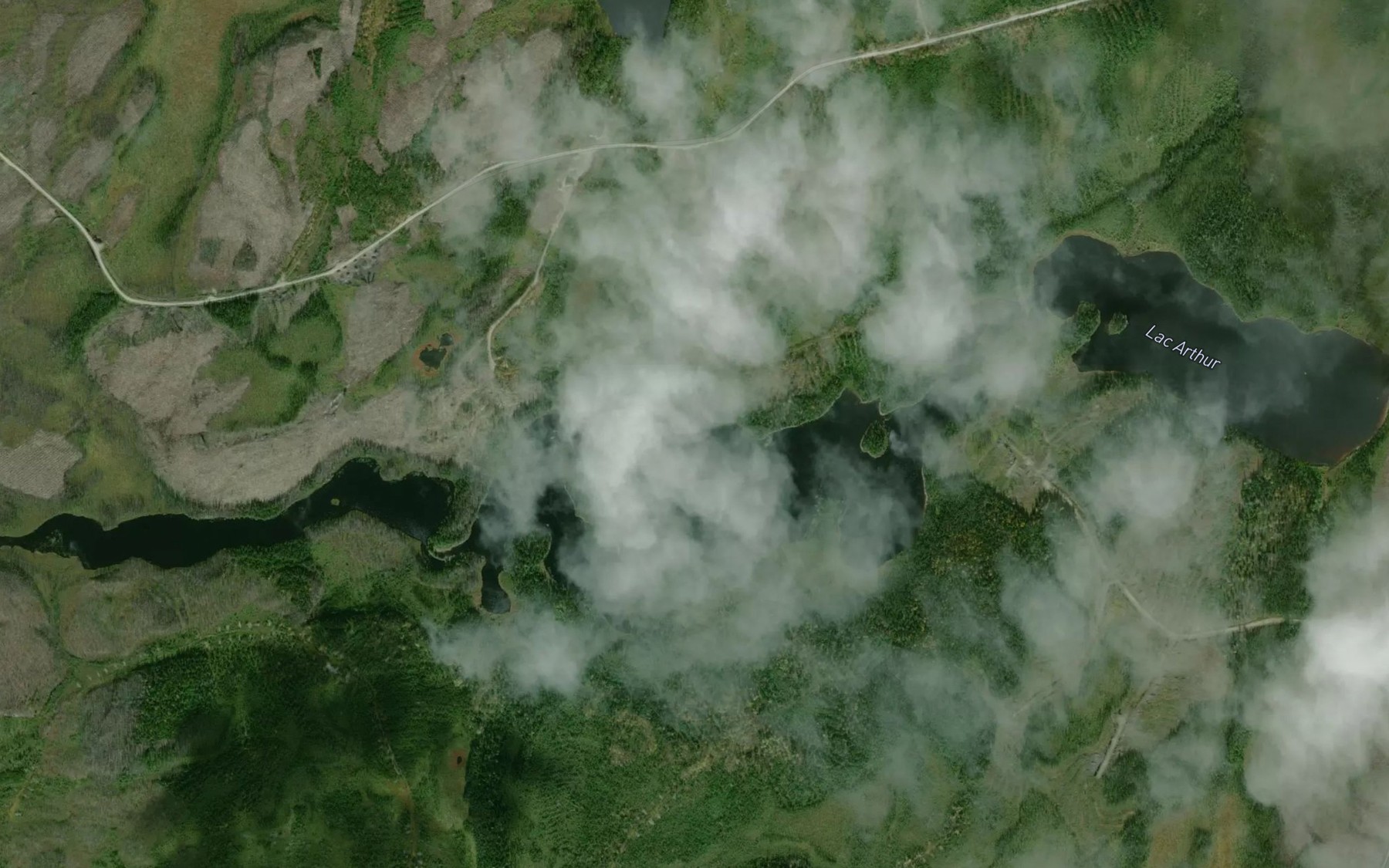 Satellite map of the Lac Arthur