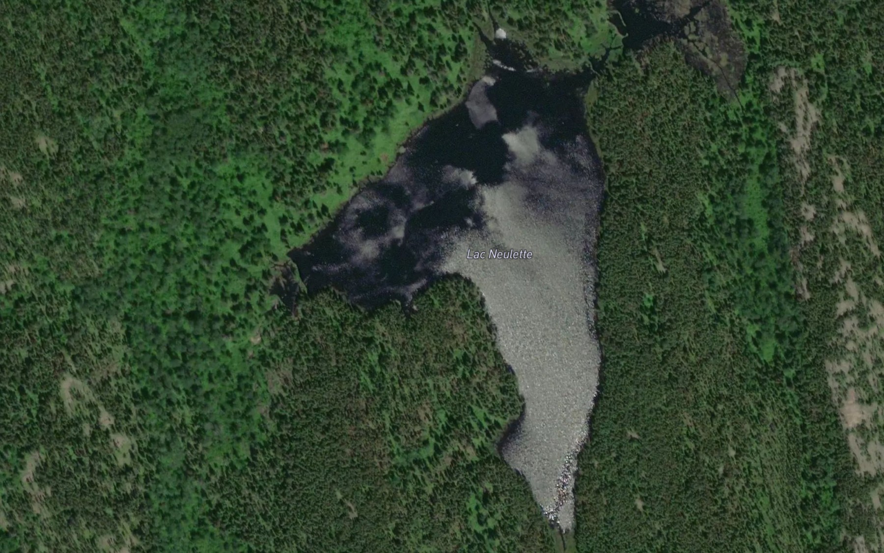 Satellite map of the Lac Neulette