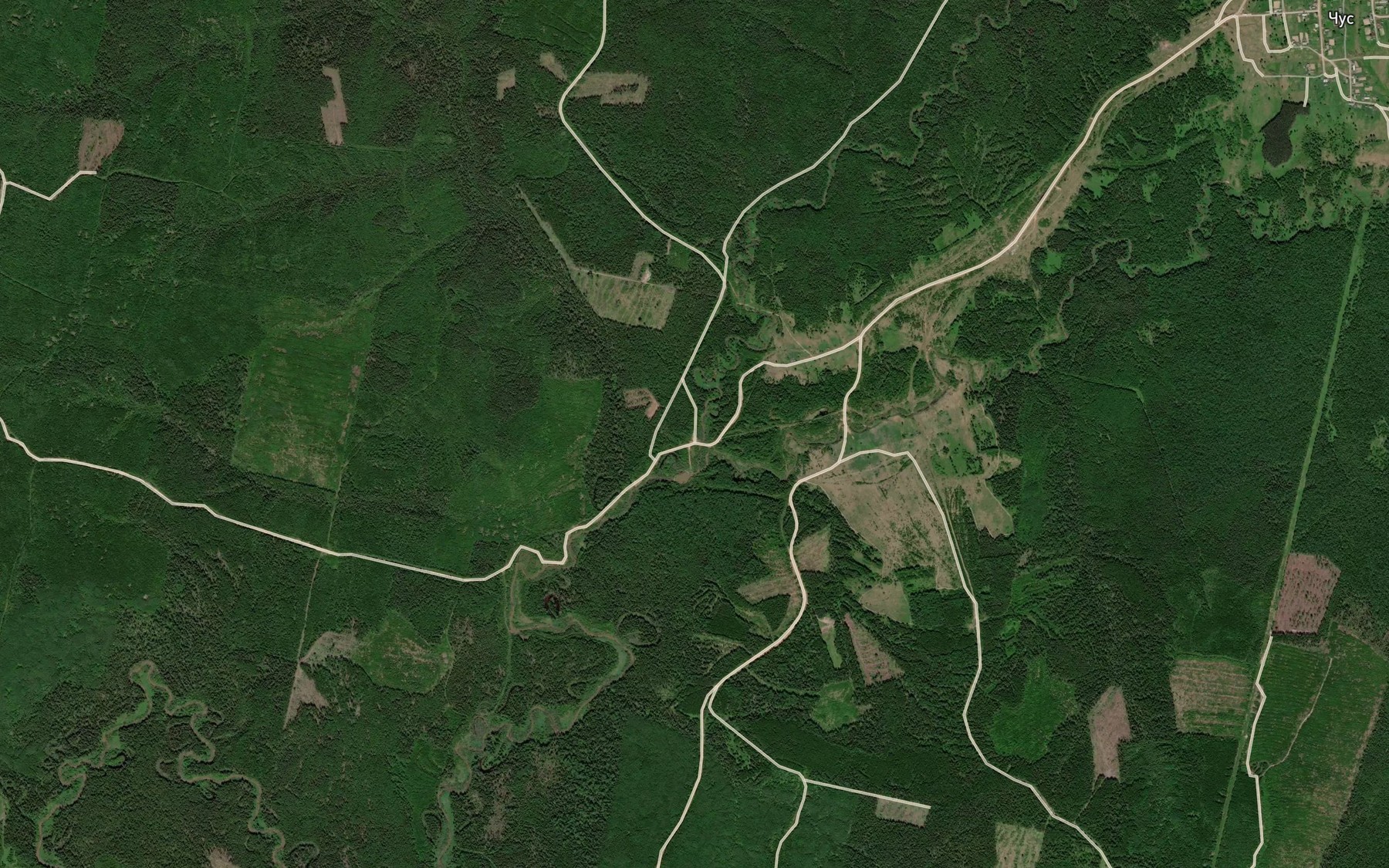 Satellite map of the Severnyy Chus
