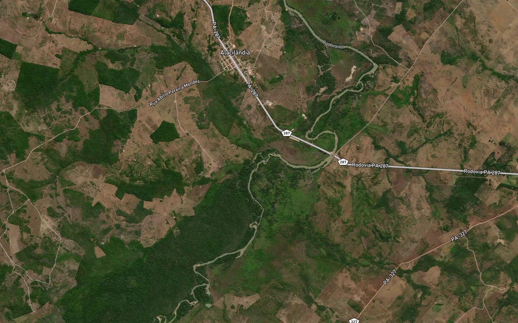 Satellite map of the Corrego Pau-de-Oleo