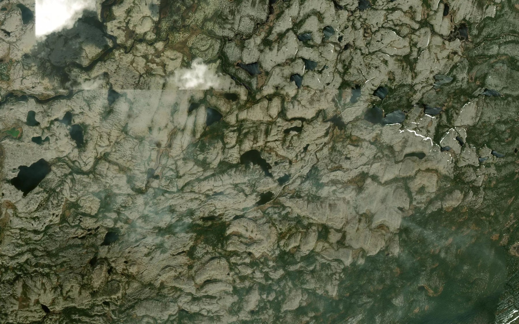 Satellite map of the Lac du Cygne