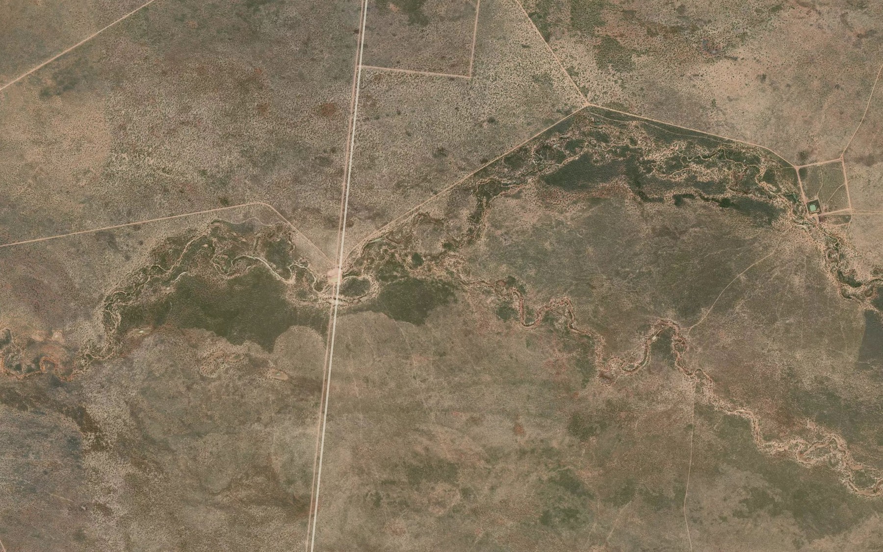 Satellite map of the Rocky Creek