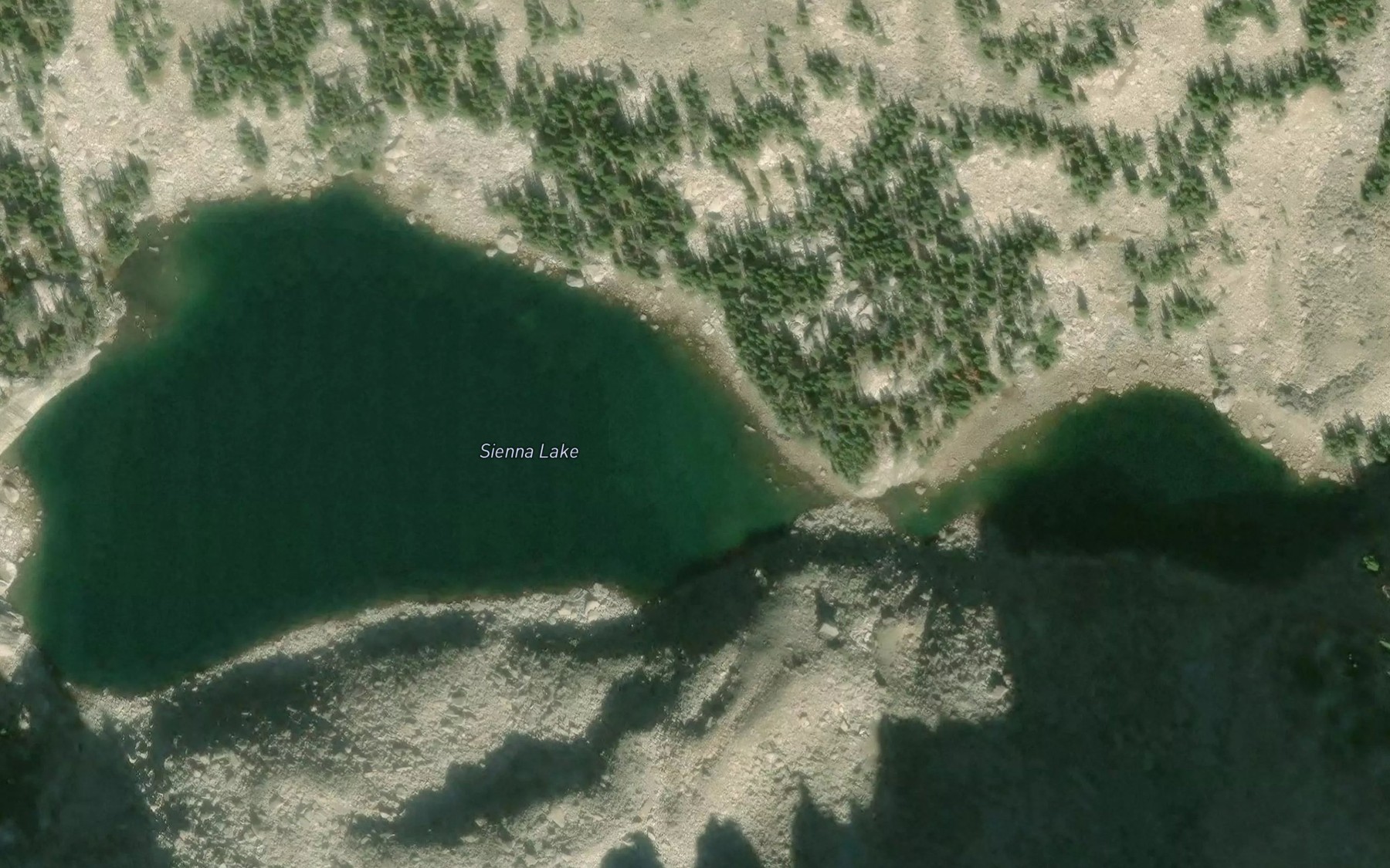 Satellite map of the Sienna Lake