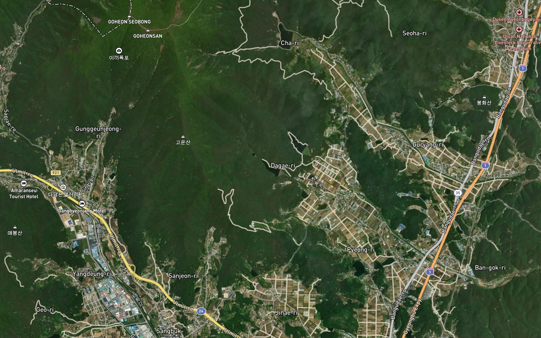 Satellite map of the Dagaejeosuji