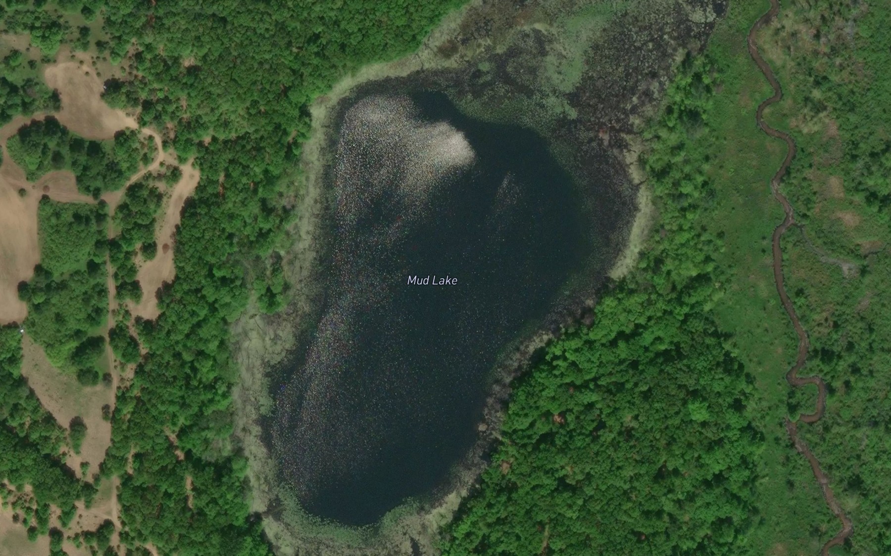 Satellite map of the Mud Lake