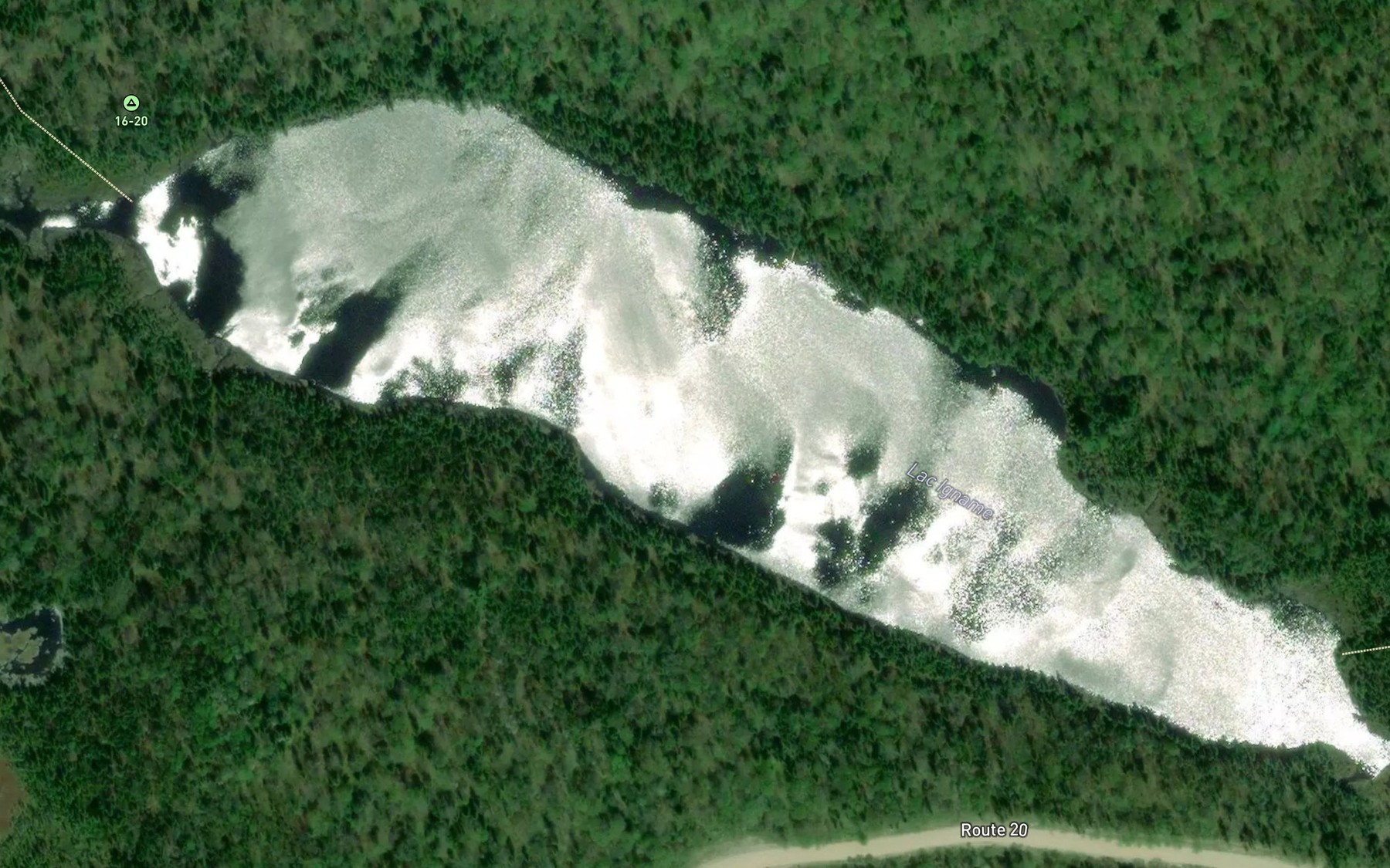 Satellite map of the Lac Igname
