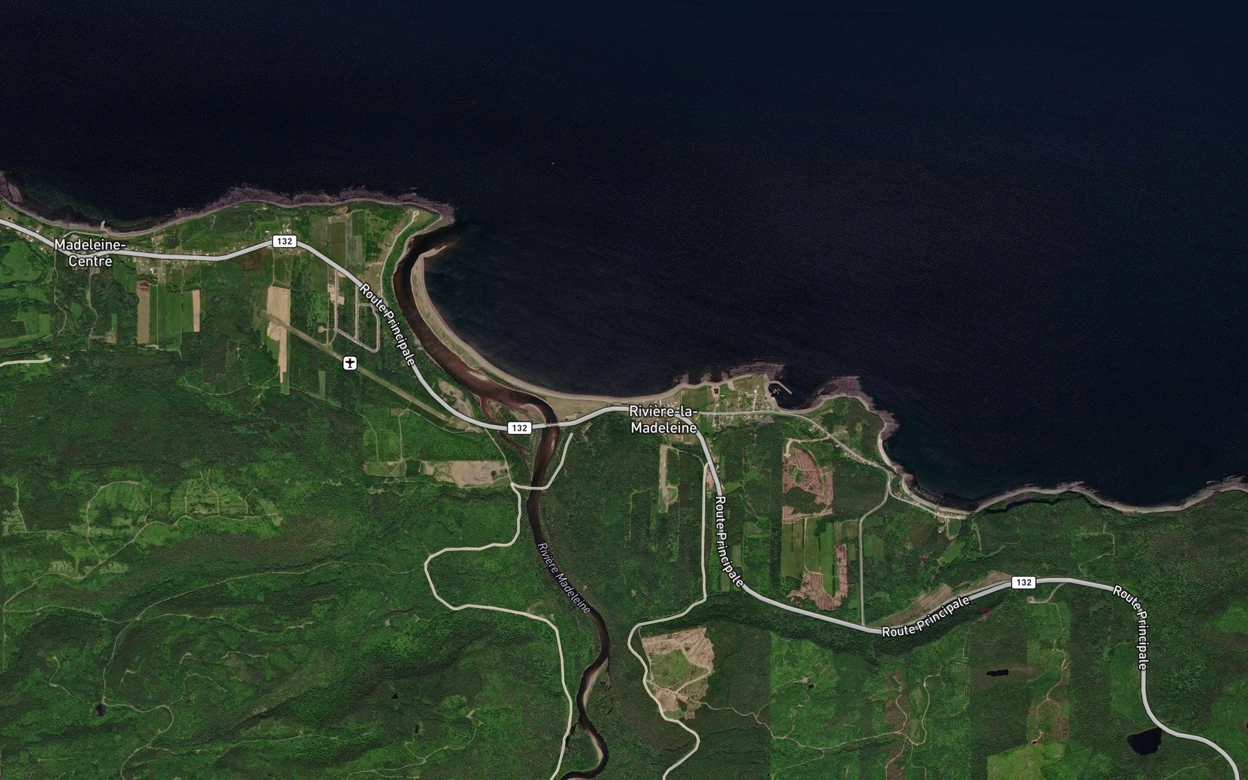Satellite map of the Havre de peche de Riviere-Madeleine