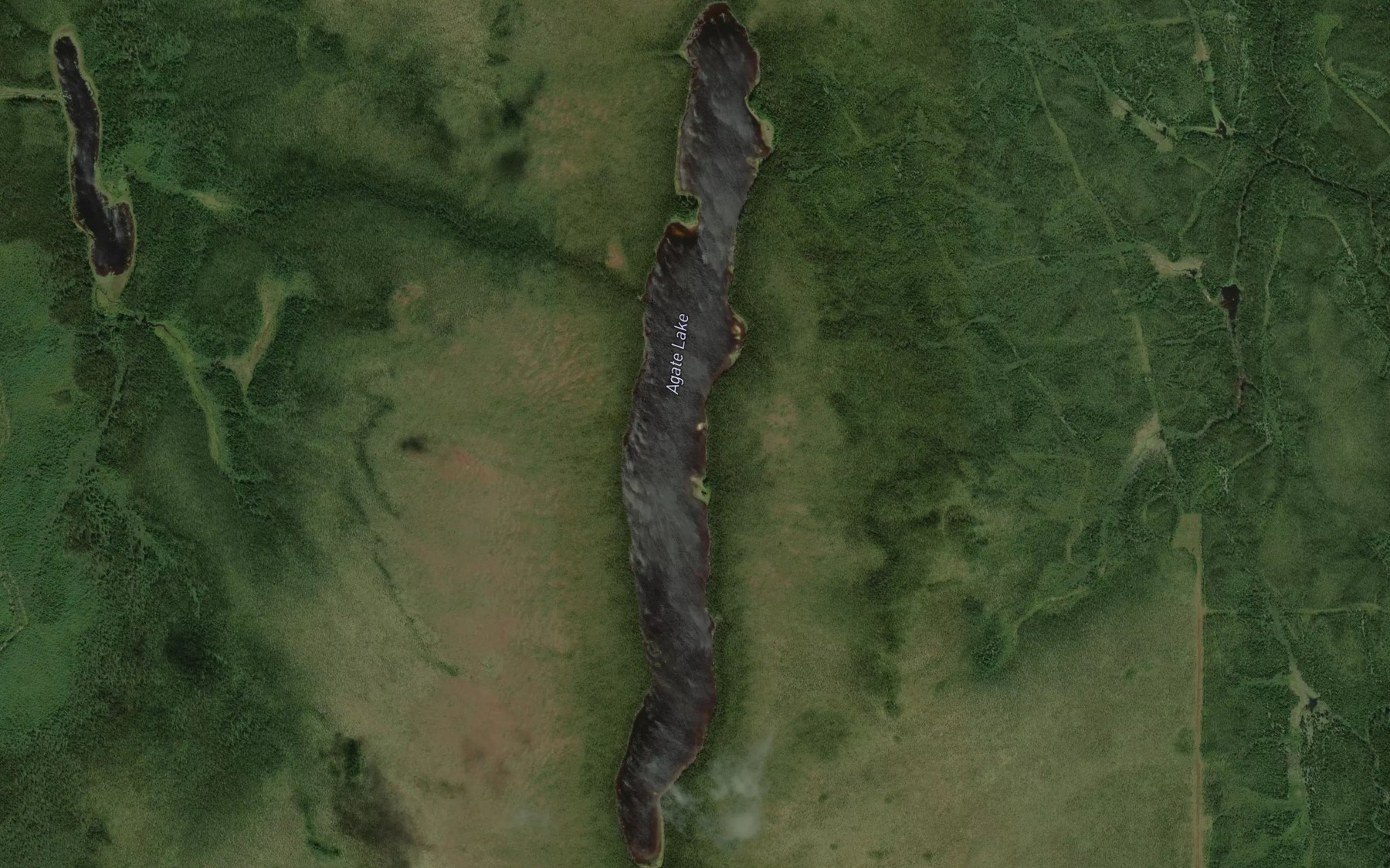 Satellite map of the Agate Lake