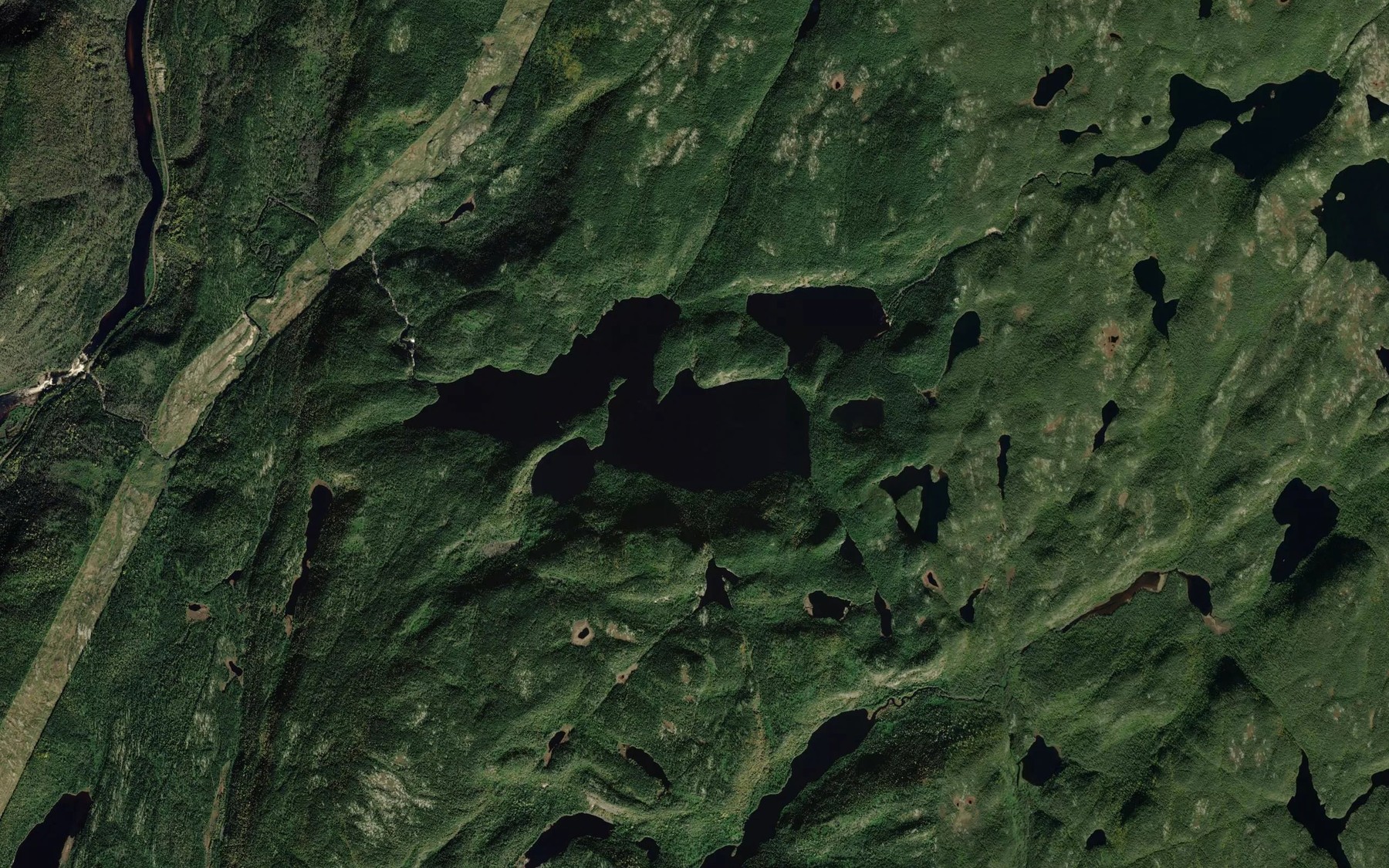 Satellite map of the Lac Lorna