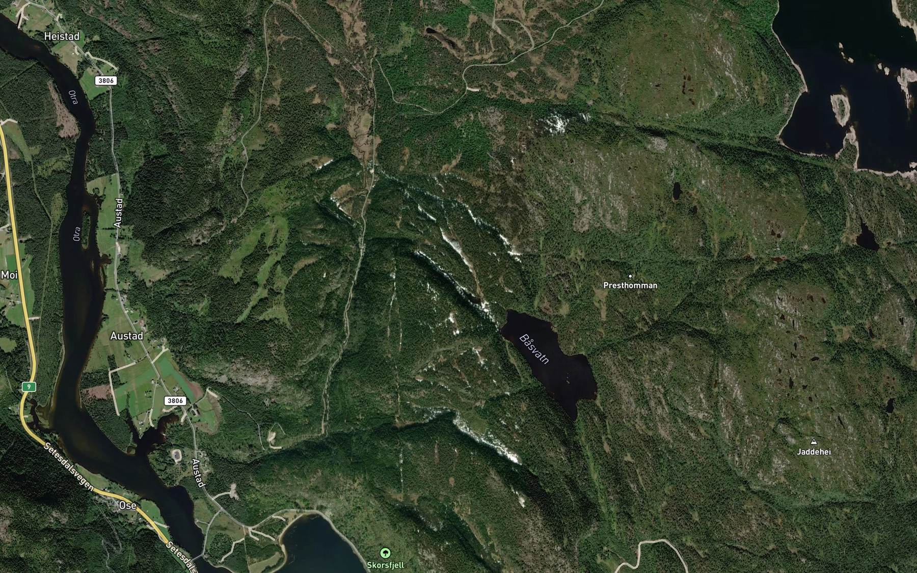 Satellite map of the Gardslibekken