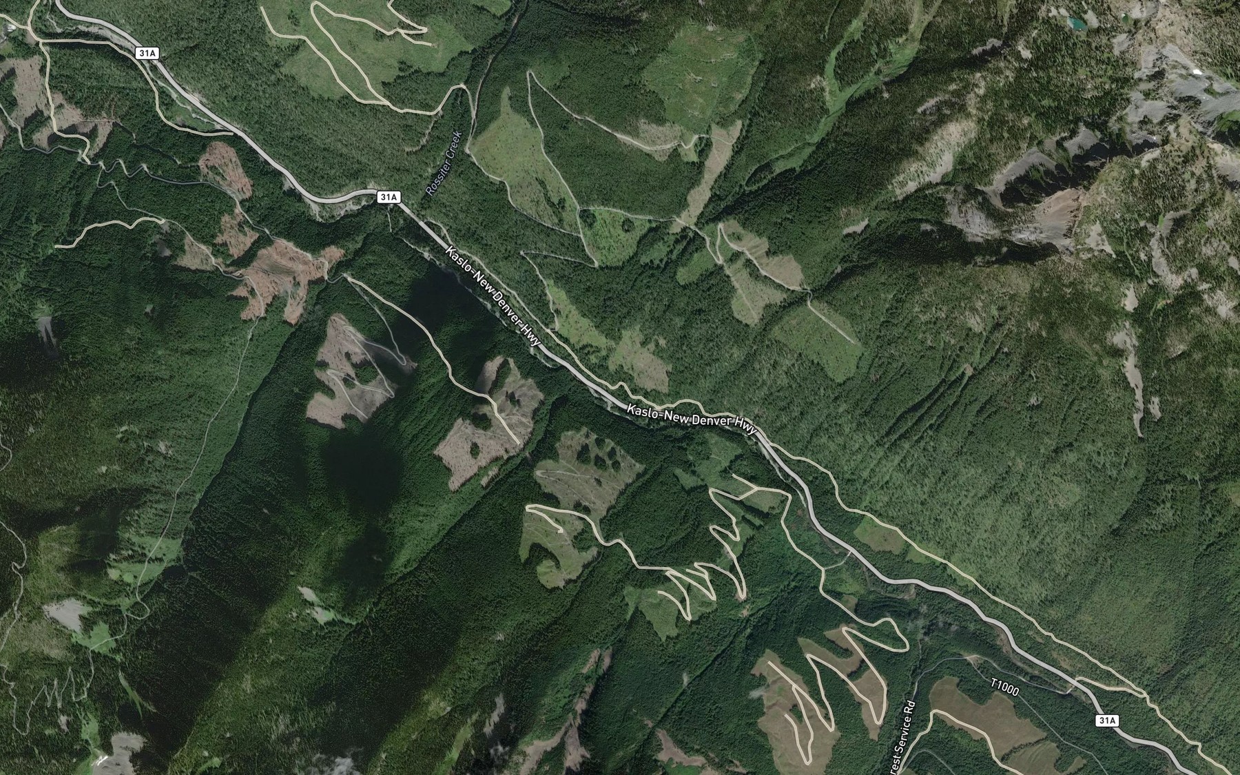 Satellite map of the Jardine Creek