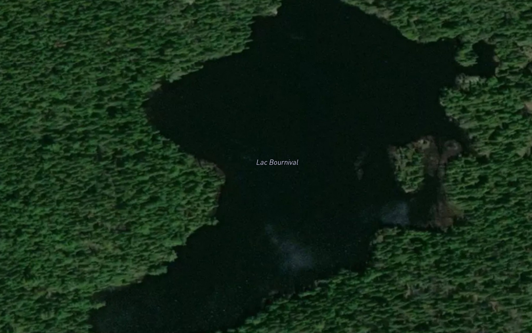 Satellite map of the Lac Bournival