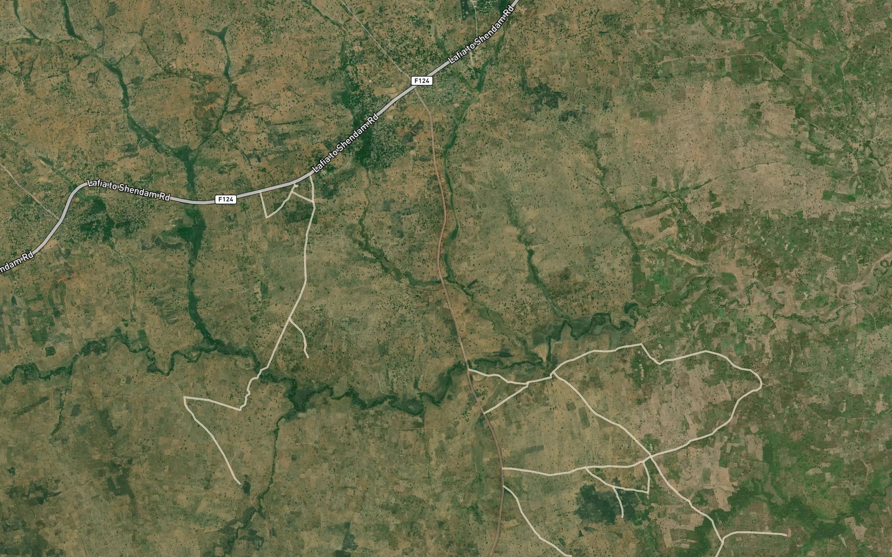 Satellite map of the RiverAshegogo