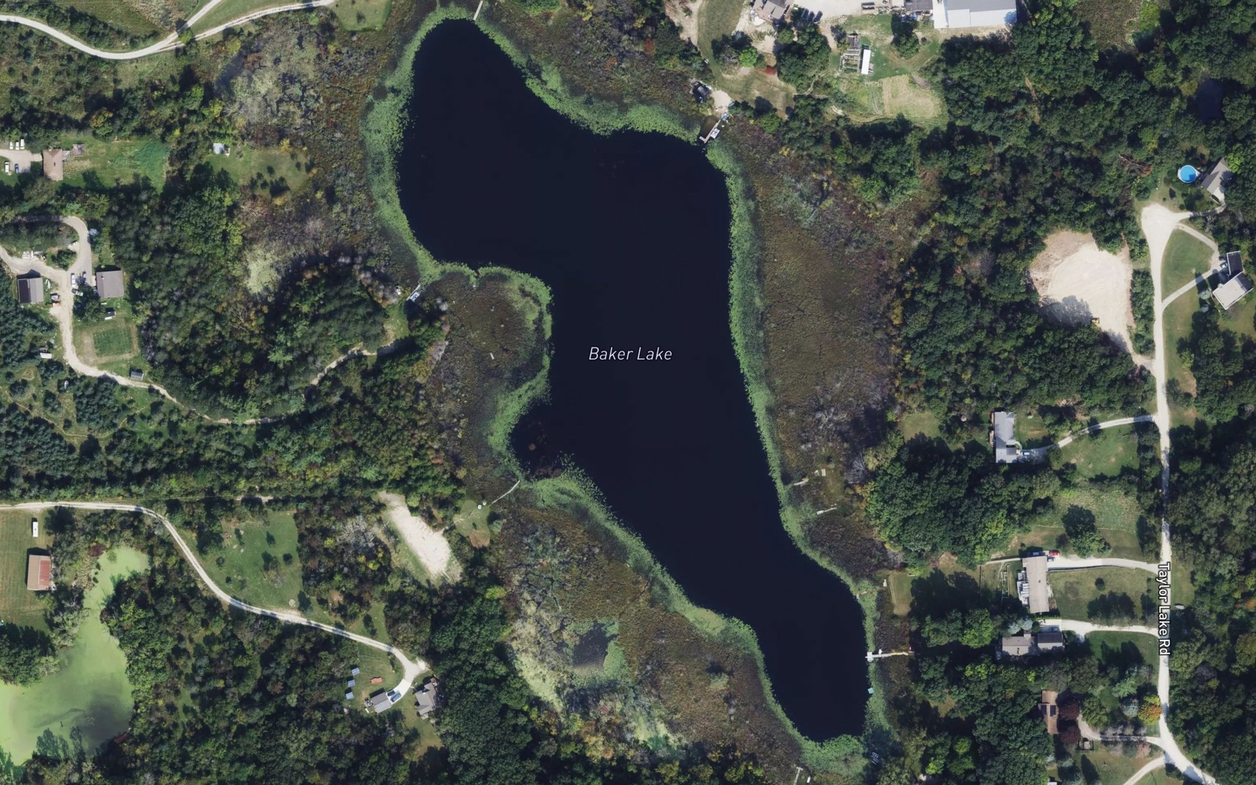 Satellite map of the Baker Lake